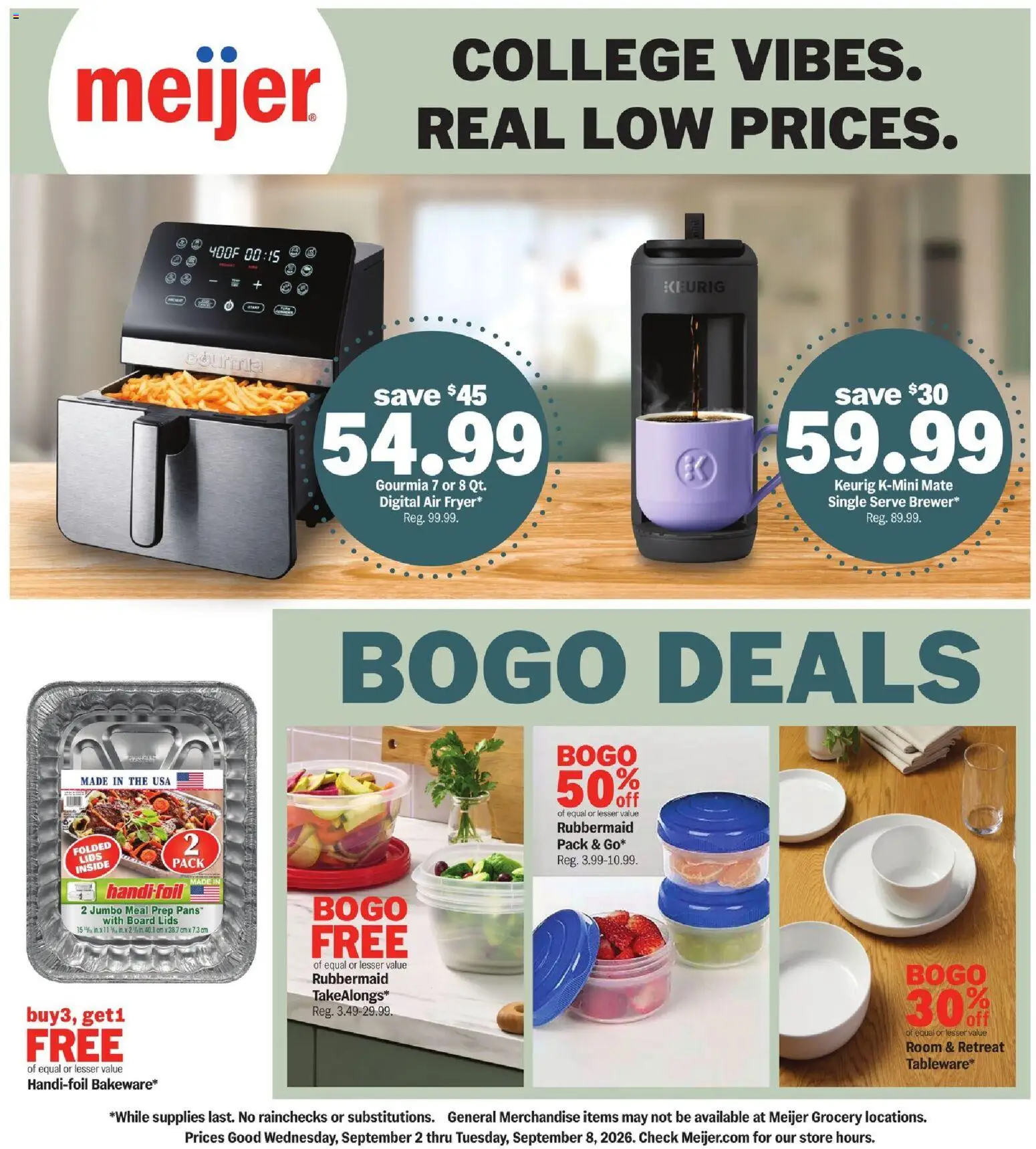 Meijer College Vibes Real Low Prices - valid from 09/02/2026 | Page: 1 | Products: Foil