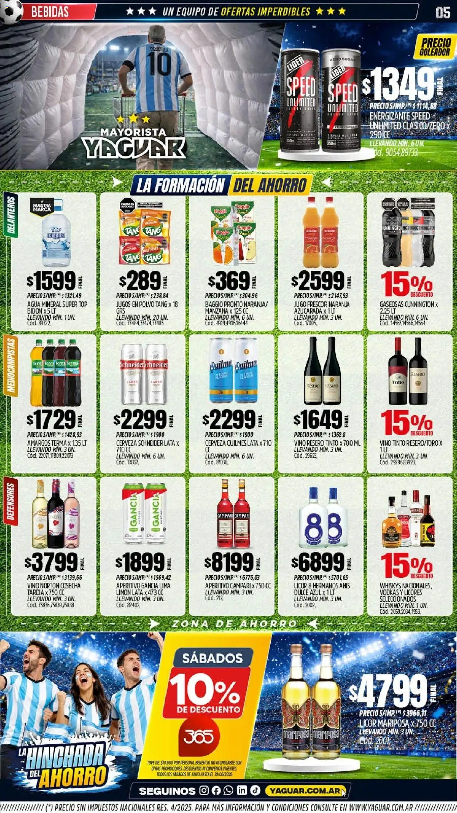 Yaguar - Oferta Semanal Santa Fé │ válido desde el 15.06.2026 | Página: 4 | Productos: Top, Polvo, Manzana, Cerveza