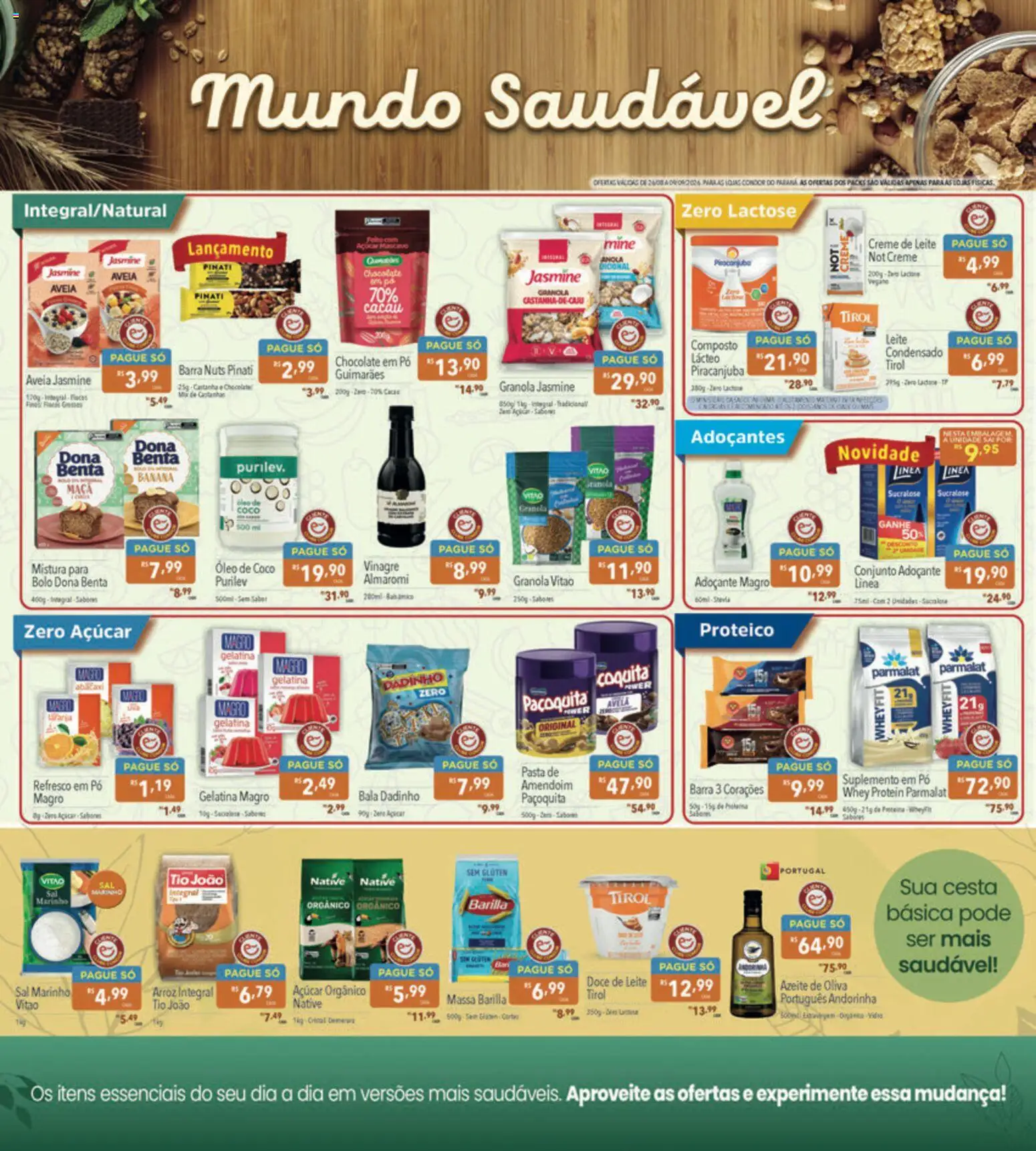 Supermercados Condor Folheto - válido de 26/08/2026 | Página: 8 | Produtos: Coco, Chocolate, Massa, Gelatina