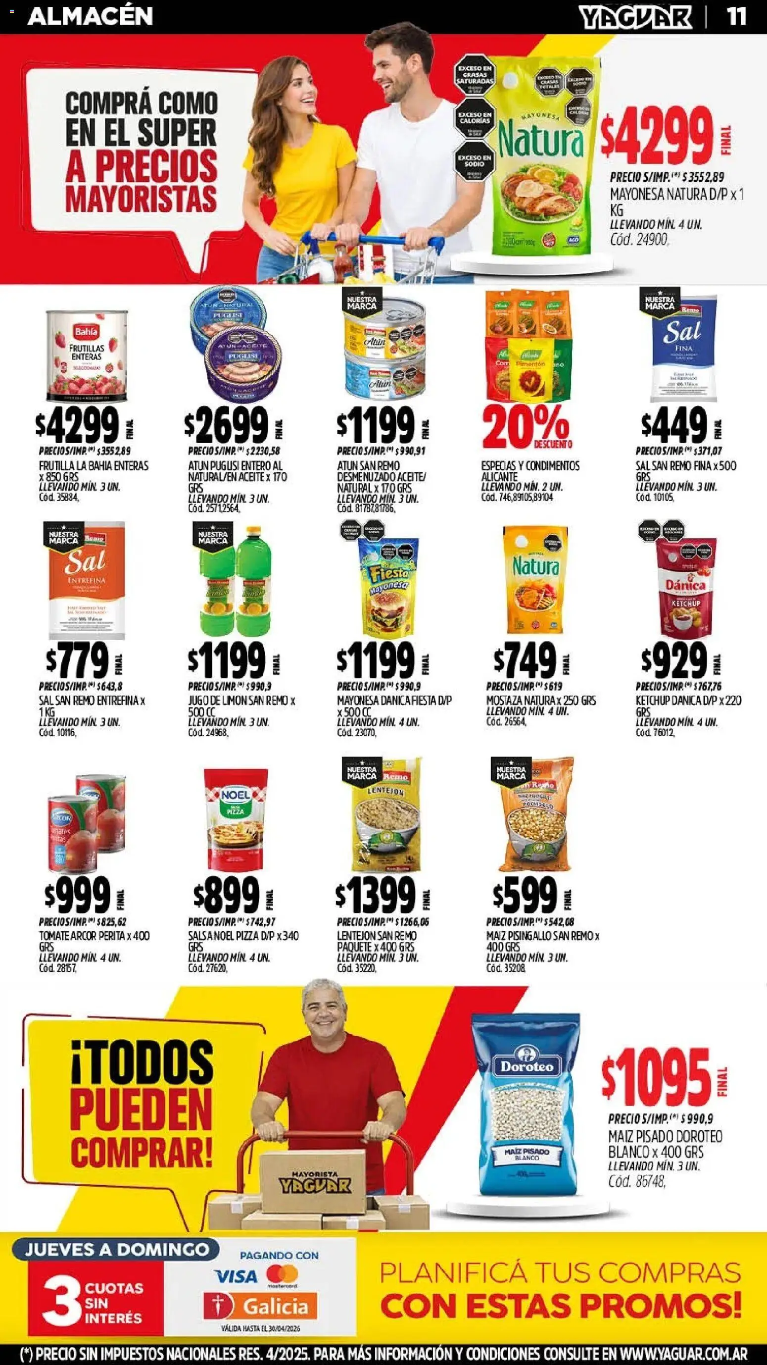 Yaguar catálogo │ válido desde el 11.05.2026 | Página: 12 | Productos: Frutilla, Aceite, Ketchup, Atún
