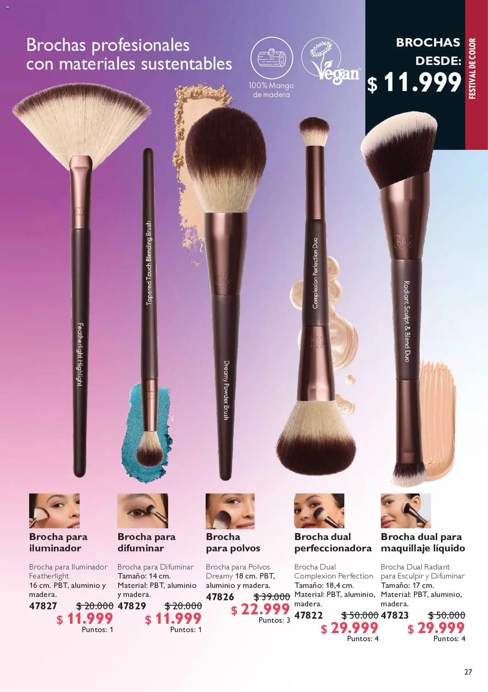 Oriflame revista - valida desde el 09.05.2026 | Página: 29 | Productos: Iluminador, Brocha, Mango, Maquillaje