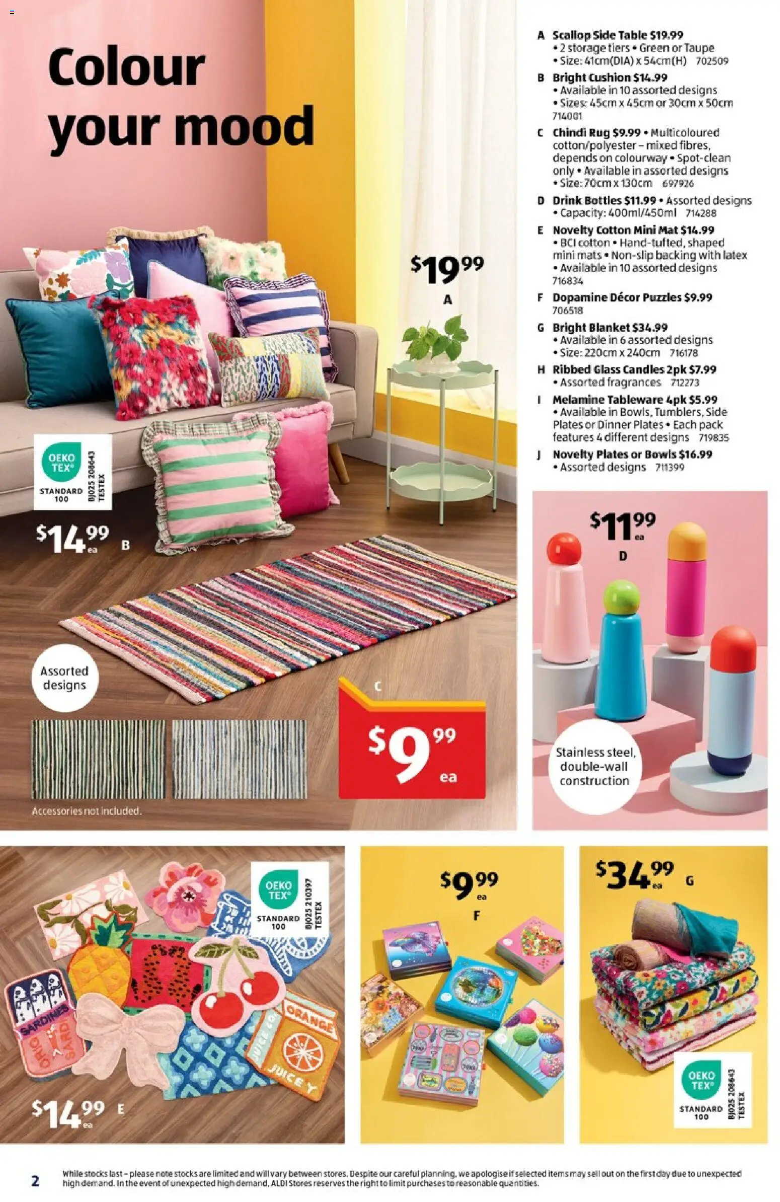 Aldi catalogue - valid from 08.04.2026 | Page: 2 | Products: Decor, Sardines, Candles, Blanket