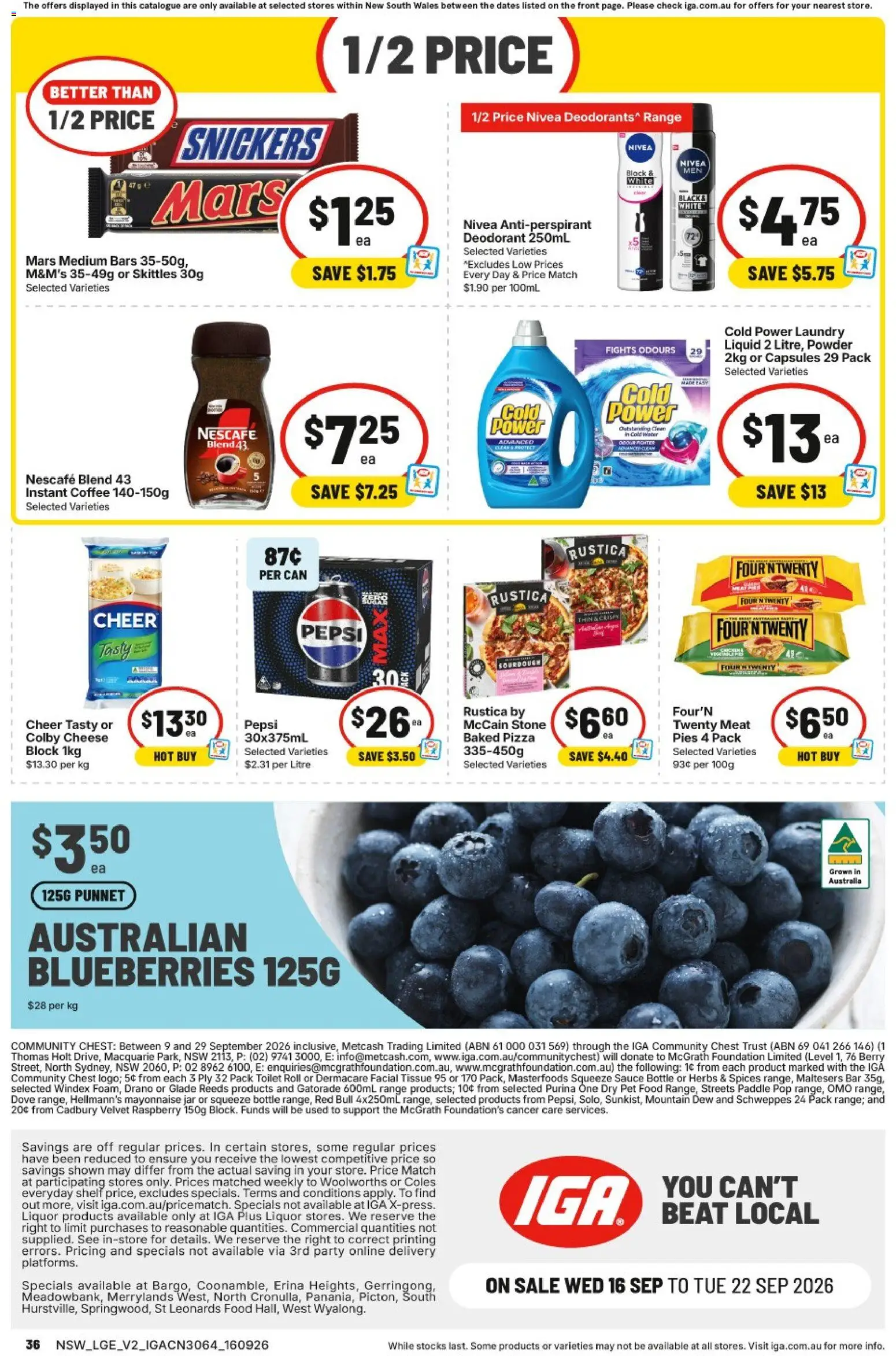 IGA catalogue - valid from 16/09/2026 | Page: 2 | Products: Food, Pizza, Capsules, Laundry
