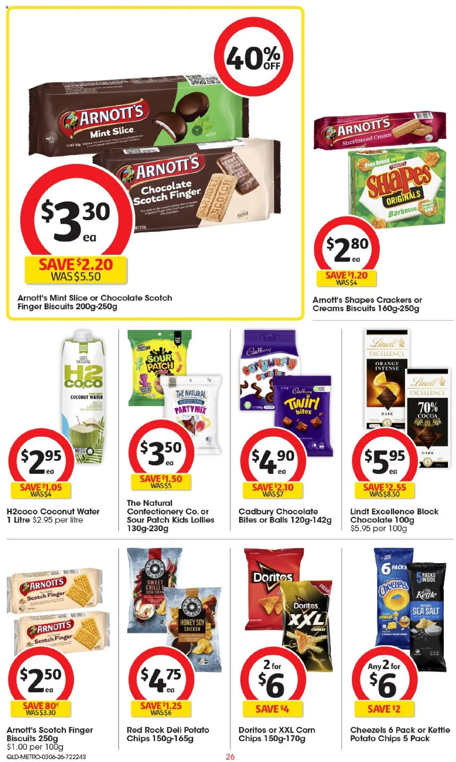 Coles catalogue - valid from 03.06.2026 | Page: 26 | Products: Cheese, Lollies, Water, Oven