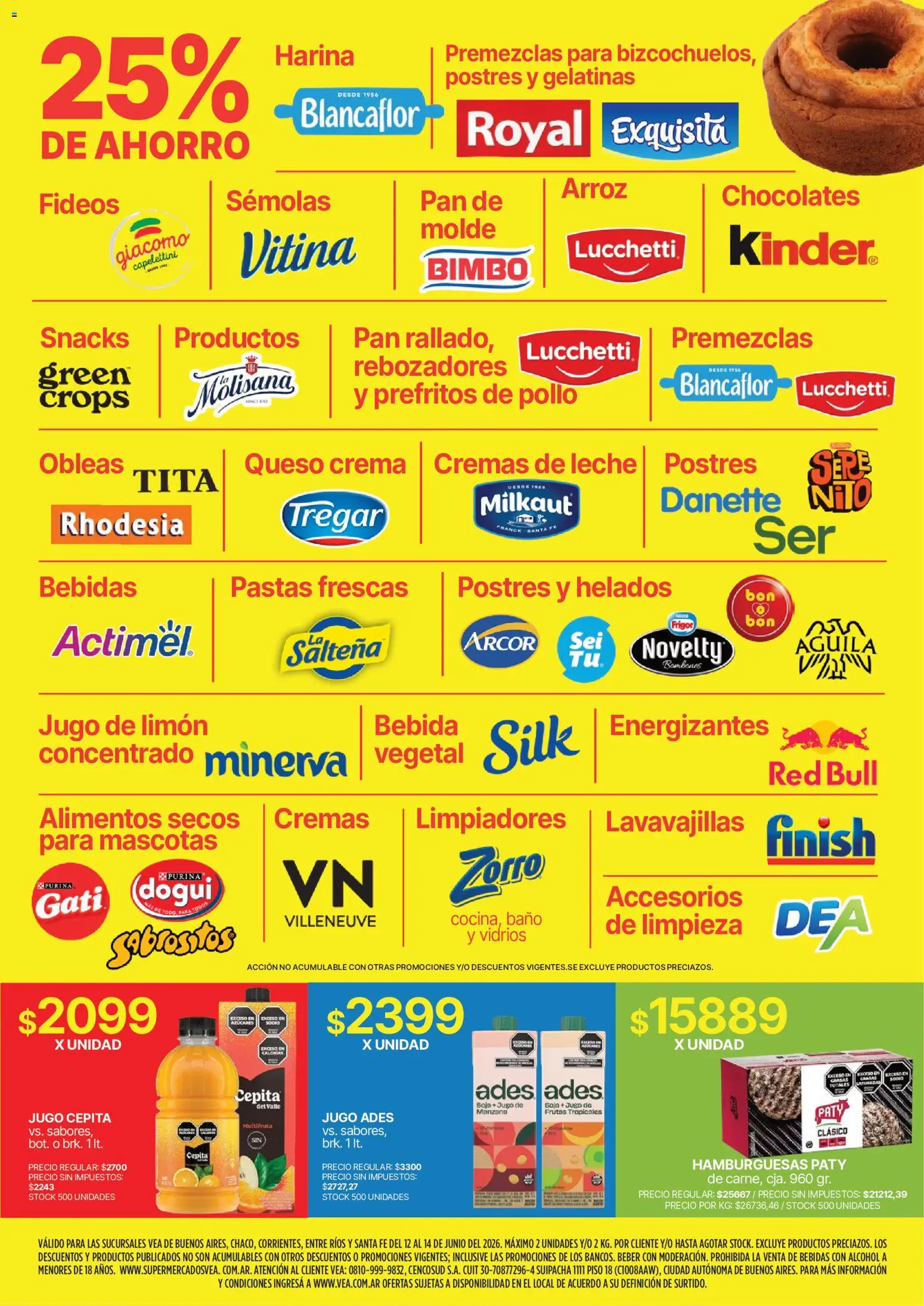 Vea - Fin de semana de ahorro │ válido desde el 12.06.2026 | Página: 7 | Productos: Lavavajillas, Bombones, Pollo, Limón