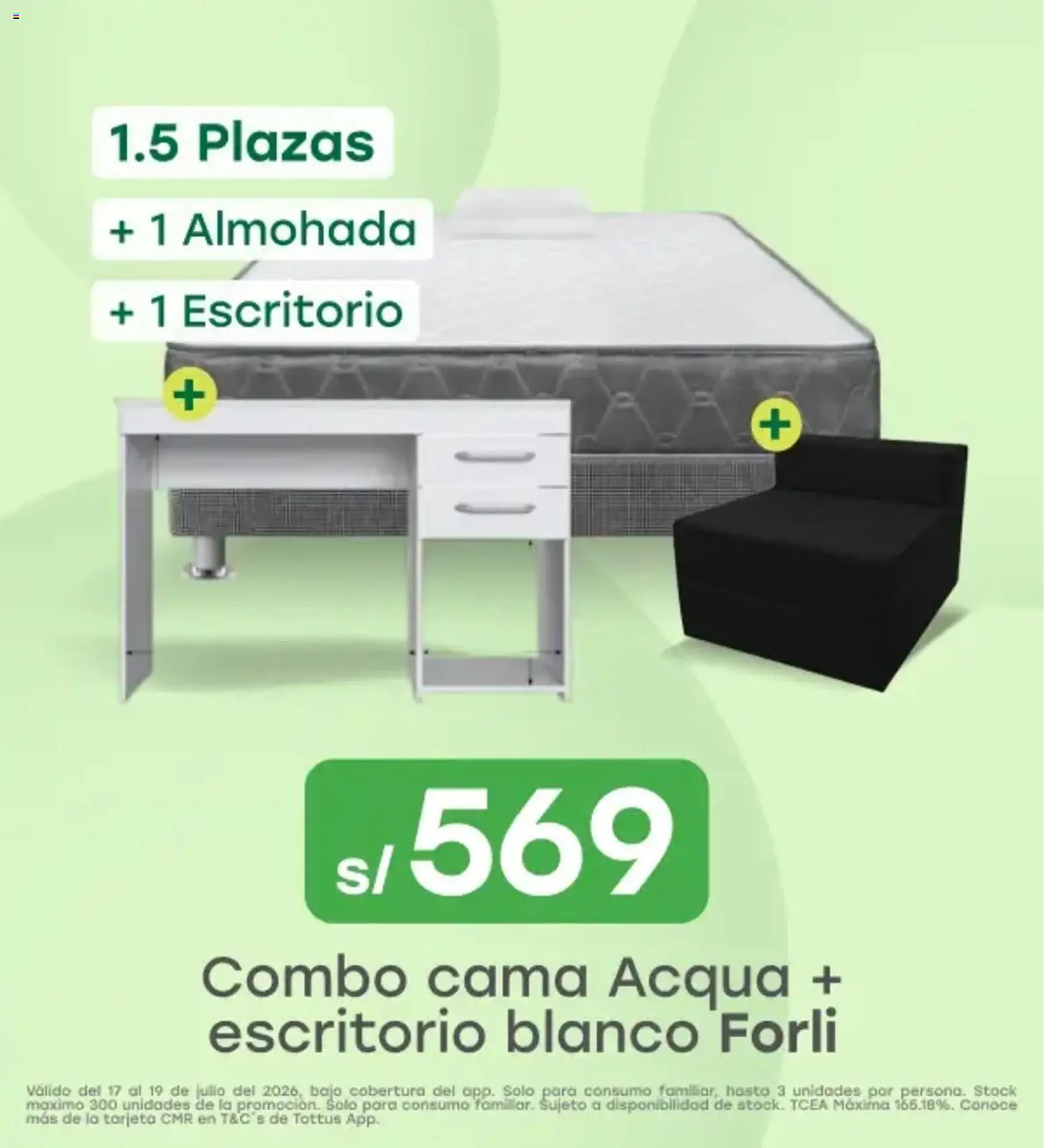 Catálogo Tottus válido desde 17/07/2026 | Página: 7 | Productos: Cama, Almohada