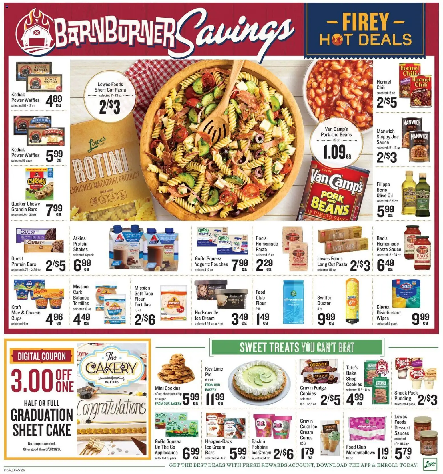 Lowes Foods Weekly Ad - valid from 27.05.2026 | Page: 7 | Products: Bakery, Chocolate, Lime, Sheet