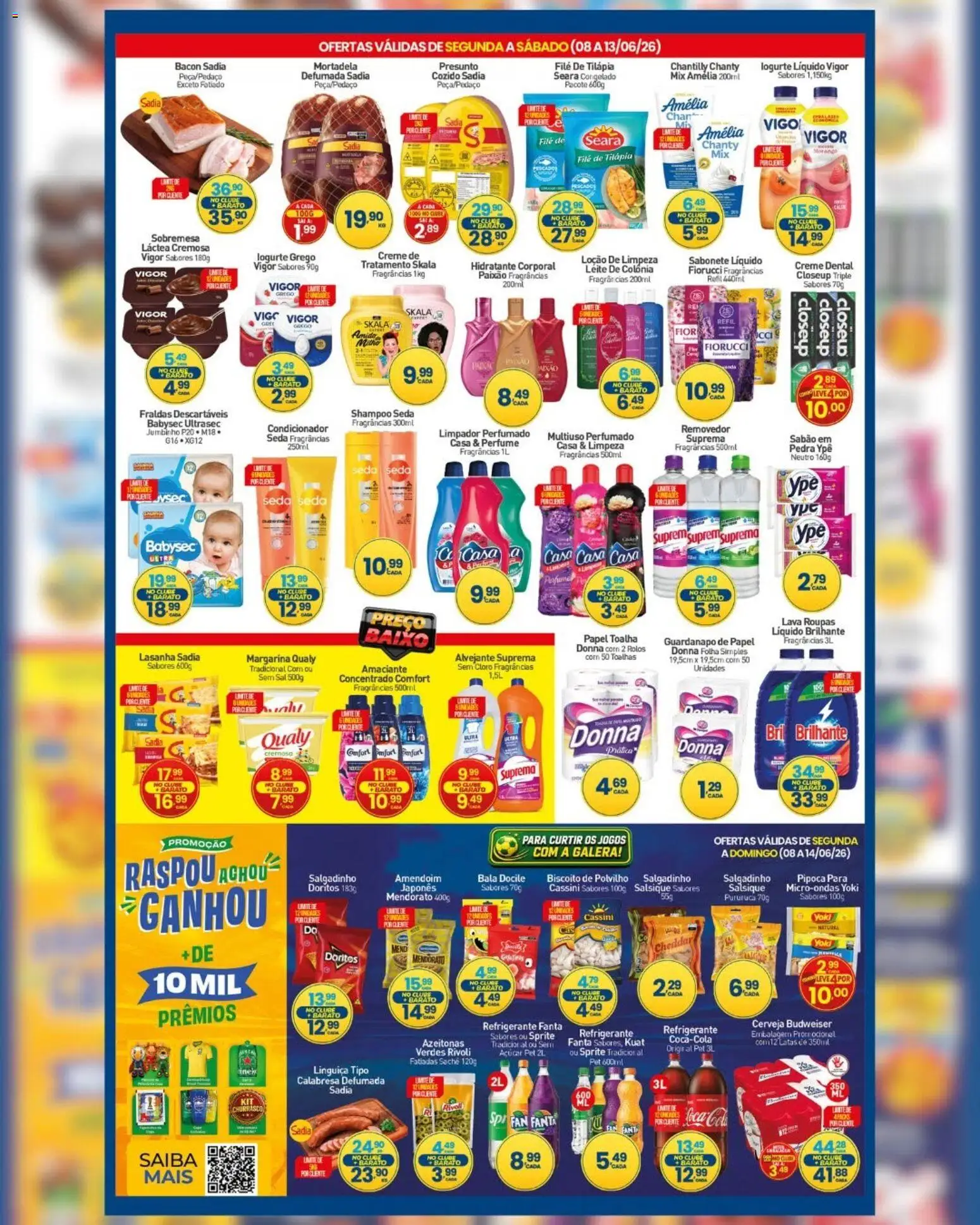 Rede Bom Lugar Folheto - válido de 08.06.2026 | Página: 3 | Produtos: Azeitonas, Polvilho, Tilápia, Sal