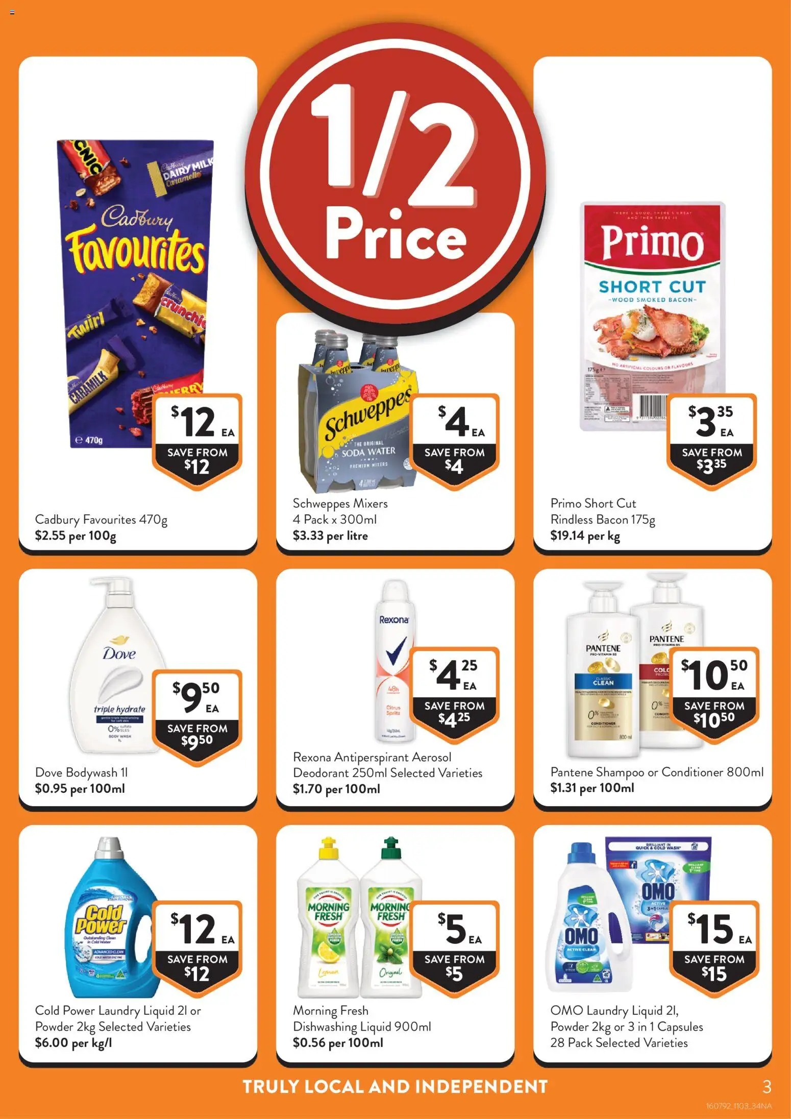 Foodworks catalogue - valid from 11.03.2026 | Page: 3 | Products: Bacon, Shampoo, Conditioner, Deodorant