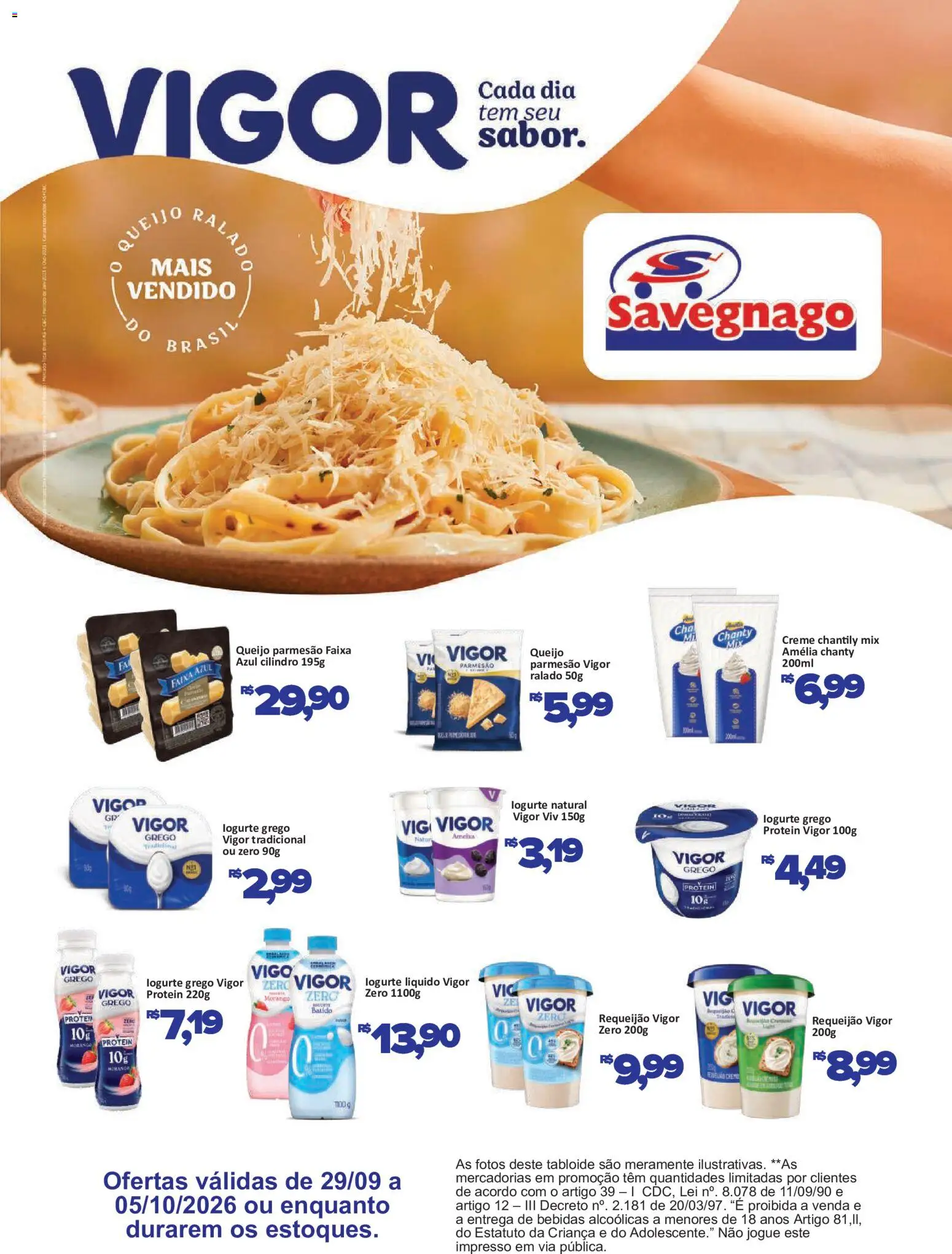Savegnago Folheto - válido de 29/09/2026 | Página: 1 | Produtos: Bebidas, Queijo, Parmesão, Ameixa