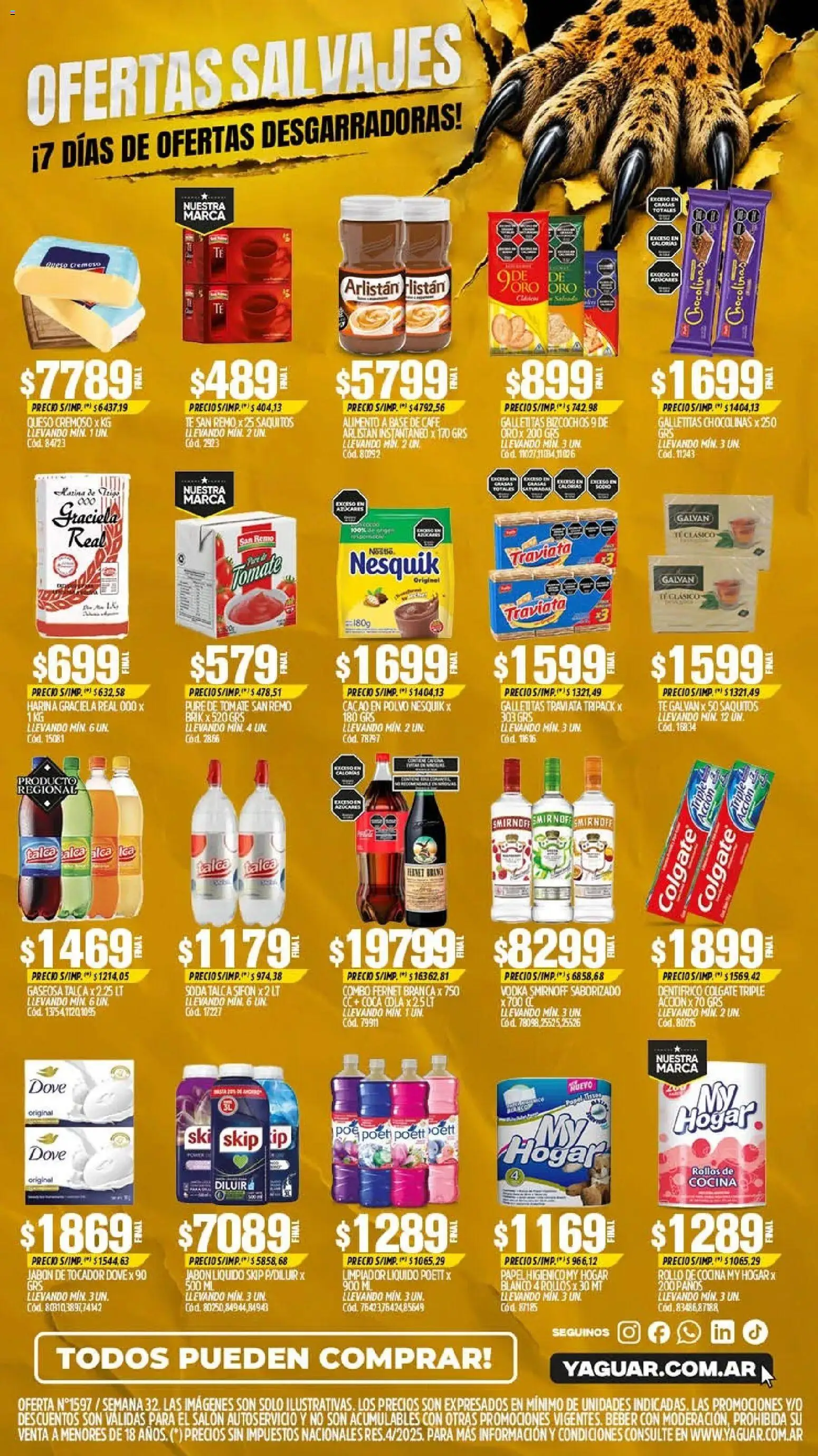 Yaguar - Oferta Semanal San Juan │ válido desde el 03/08/2026 | Página: 2 | Productos: Papel higiénico, Cocina, Pure de Tomate, Cacao