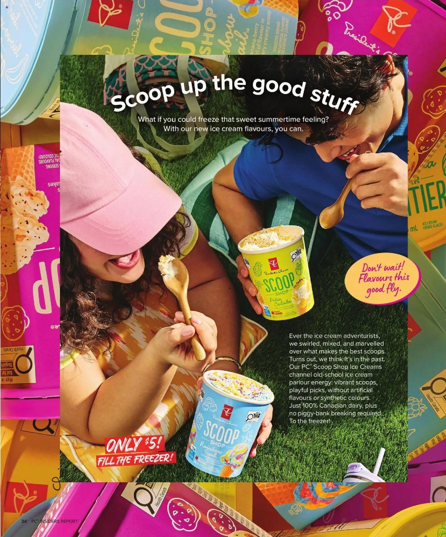 No Frills flyer valid from 14.05.2026 | Page: 34 | Products: Cream, Ice cream, PC, Freezer