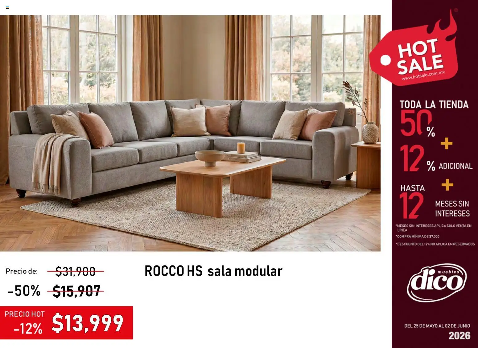 Nuevas ofertas de Muebles Dico válidas en toda la República Mexicana desde el 25.05.2026. ¡Encuentra las mejores ofertas en Muebles Dico - Hot Sale 2026 | Pacifico! | Página: 49