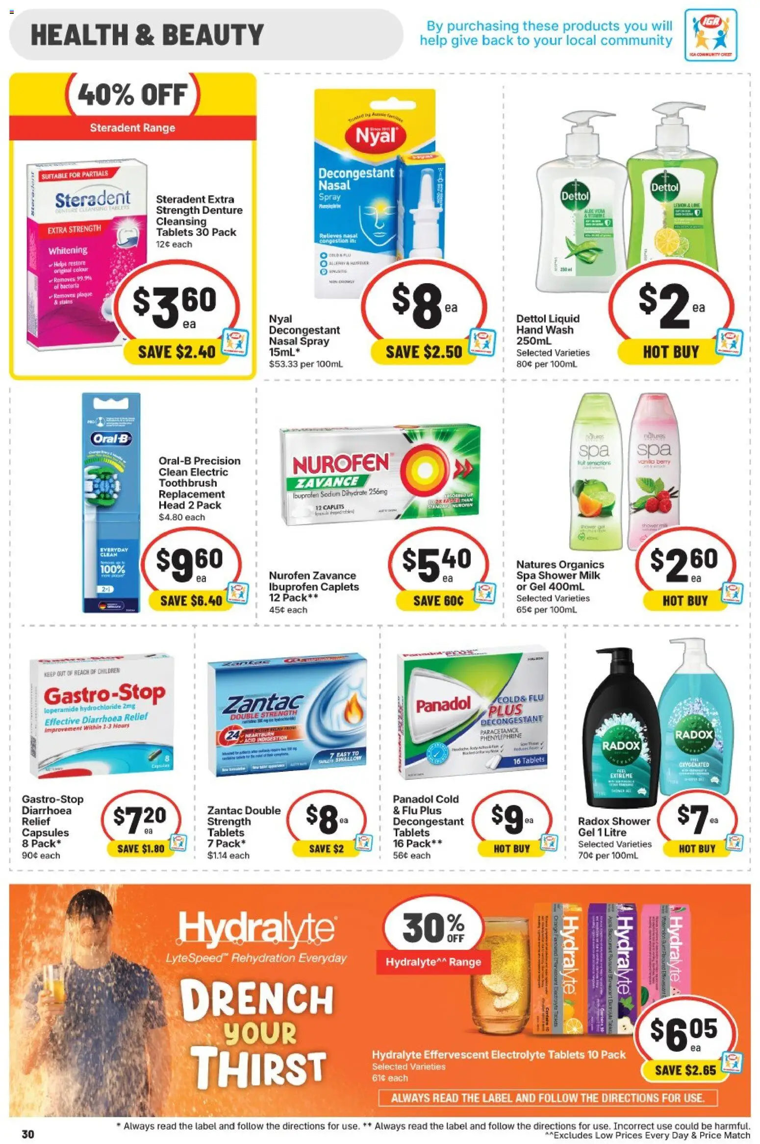 IGA catalogue - valid from 17.06.2026 | Page: 30 | Products: Shower, Lime, Electric toothbrush, Hand wash