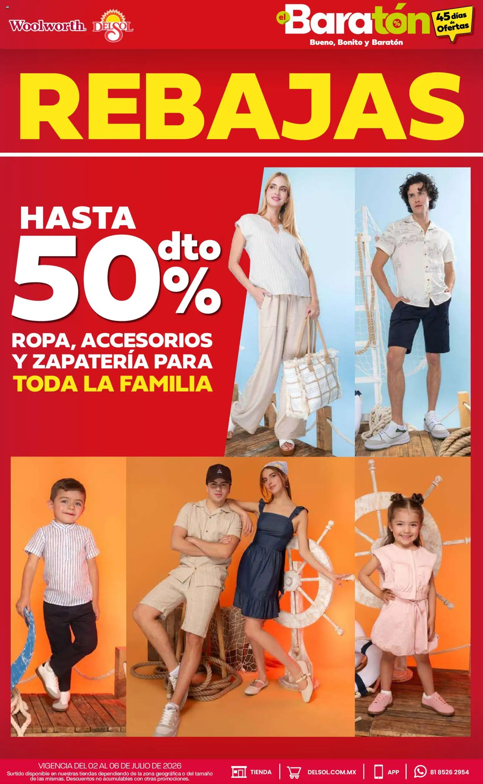 Nuevas ofertas de Del Sol y Woolworth válidas en toda la República Mexicana desde el 02/07/2026. ¡Encuentra las mejores ofertas en Del Sol y Woolworth catálogo Bueno, Bonito y Baratón! | Página: 5