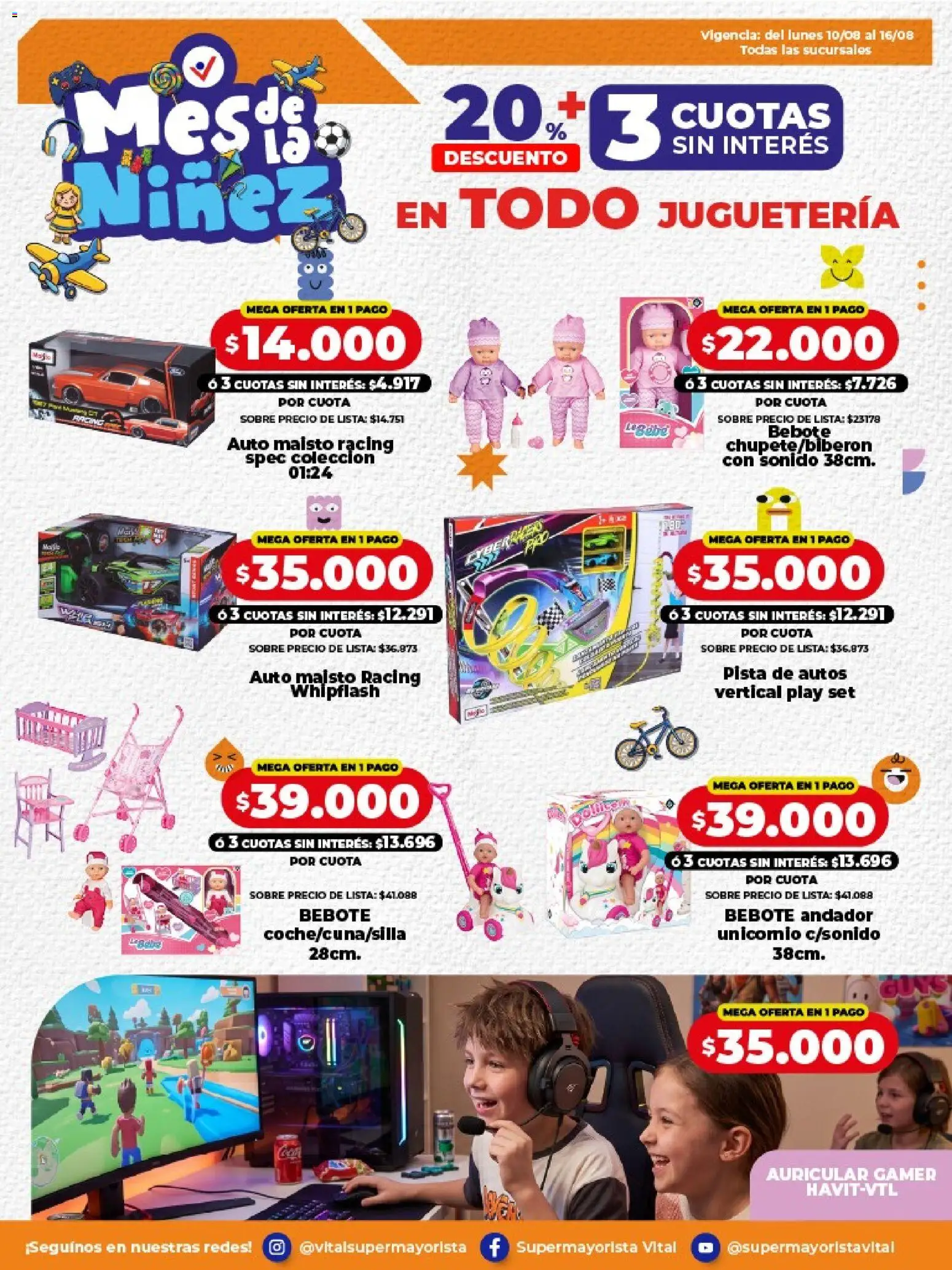 Vital - Especial de la niñez │ válido desde el 10/08/2026 | Página: 3 | Productos: Sobre, Andador