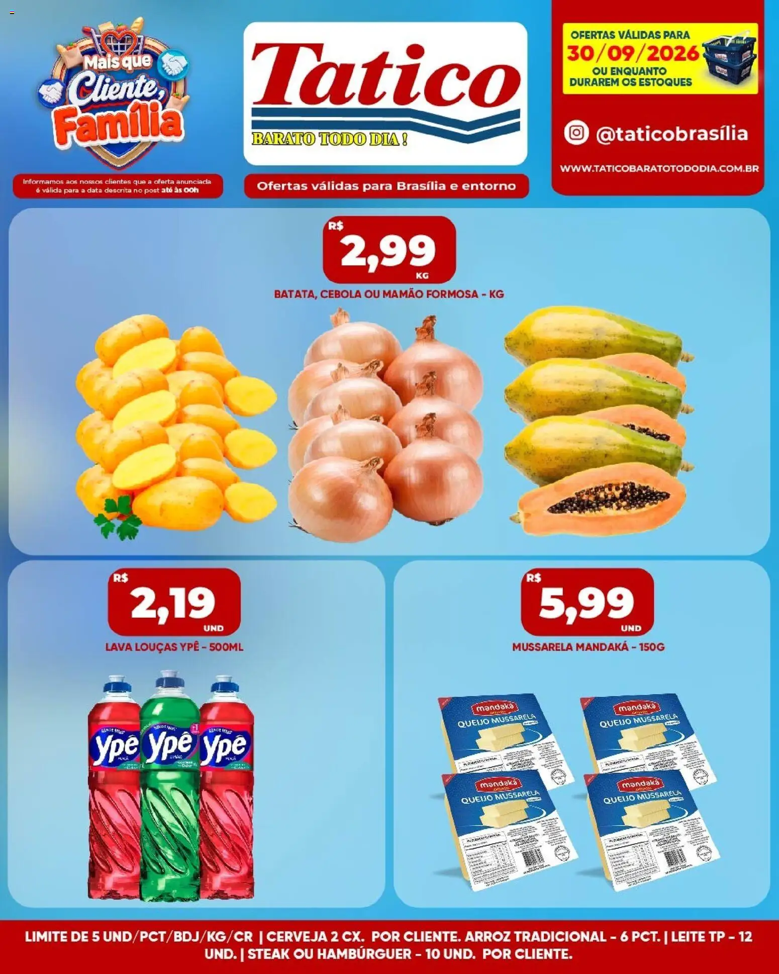 Tatico Folheto - válido de 30/09/2026 | Página: 2 | Produtos: Cebola, Leite, Cerveja, Hambúrguer