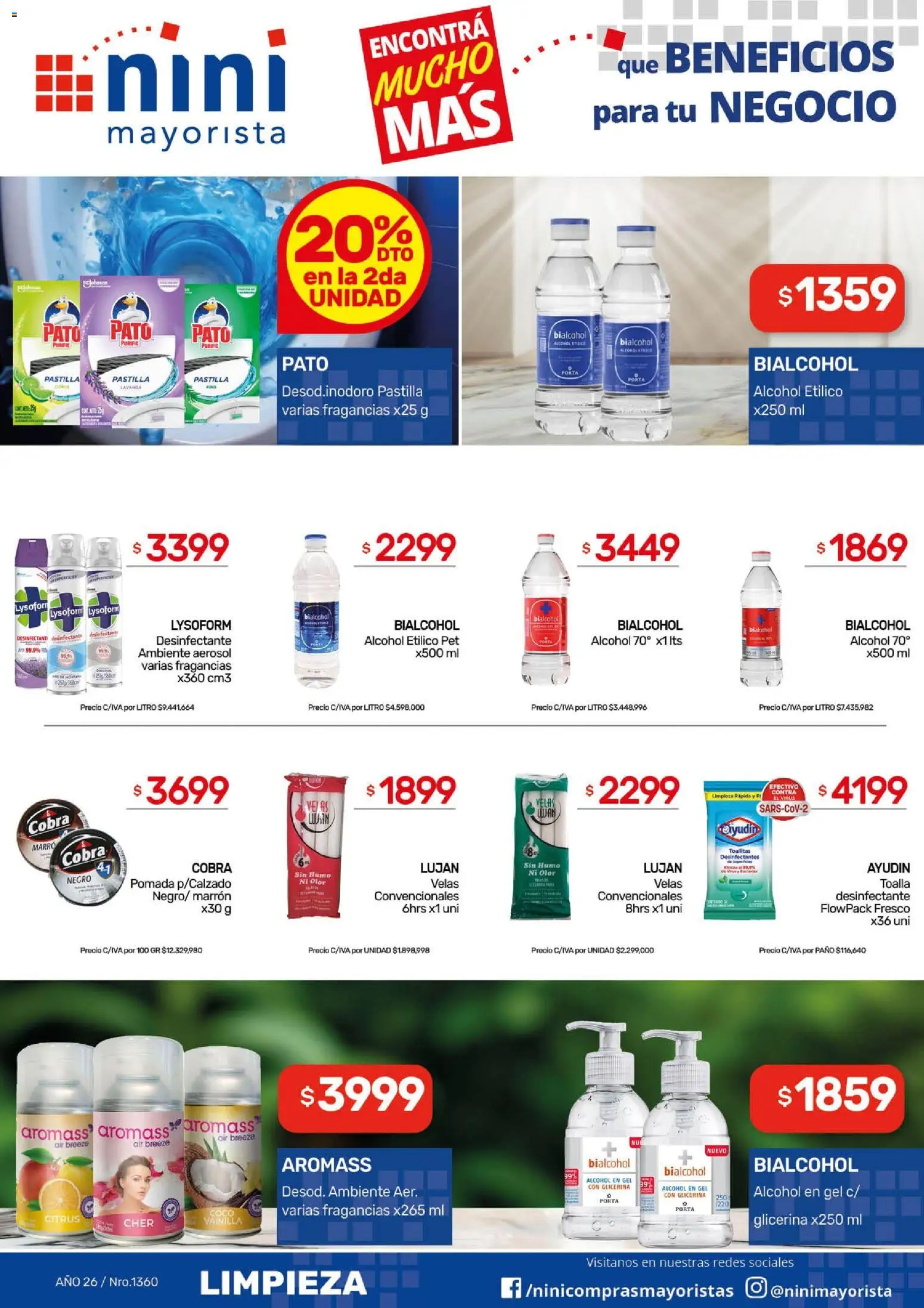 NINI Mayorista ofertas │ válido desde el 18.05.2026 | Página: 12 | Productos: Toalla, Desinfectante, Alcohol en gel, Pomada