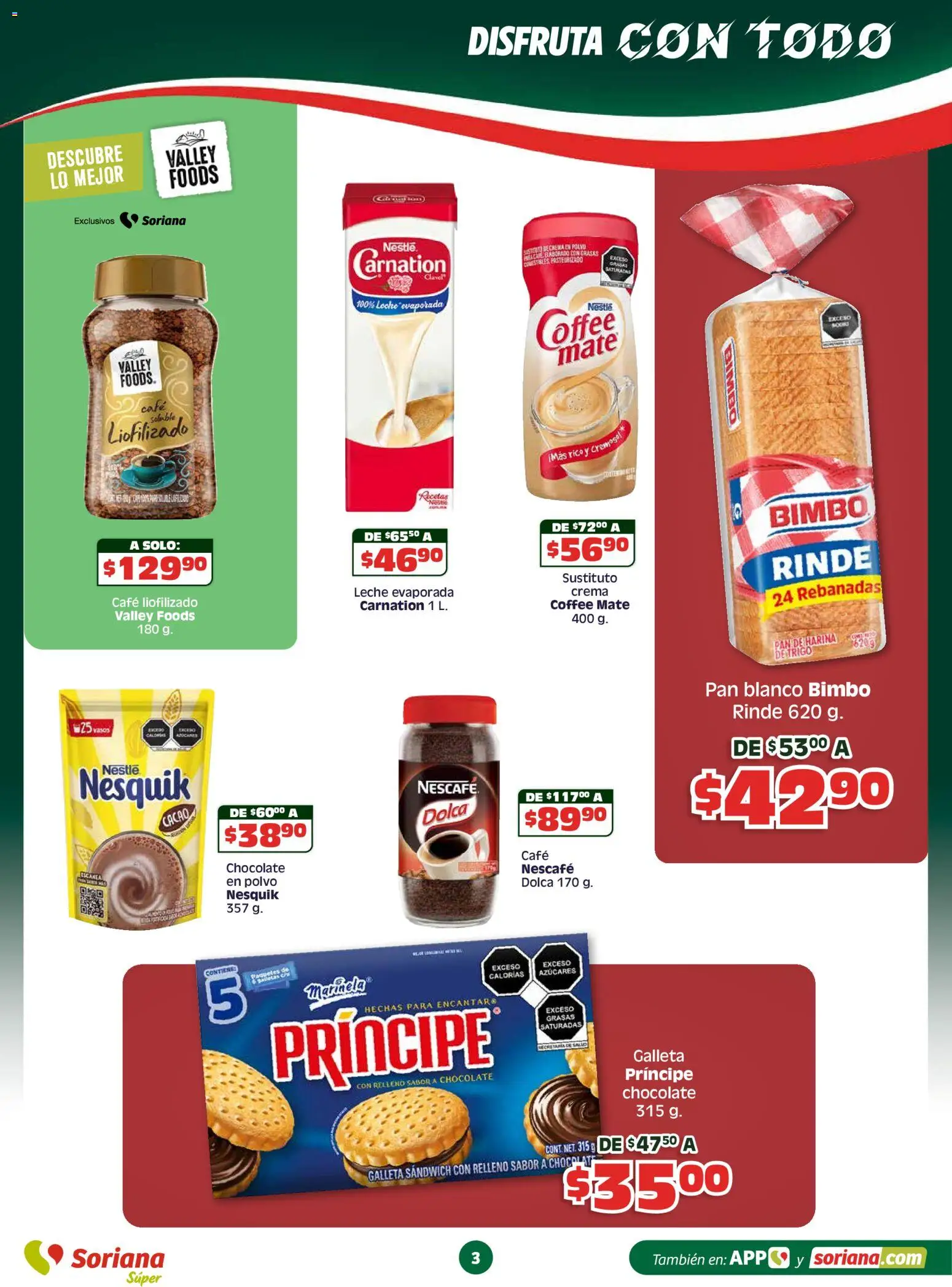 Nuevas ofertas de Soriana válidas en toda la República Mexicana desde el 30.04.2026. ¡Encuentra las mejores ofertas en Soriana Apoyamos con todo Súper Nacional! | Página: 3