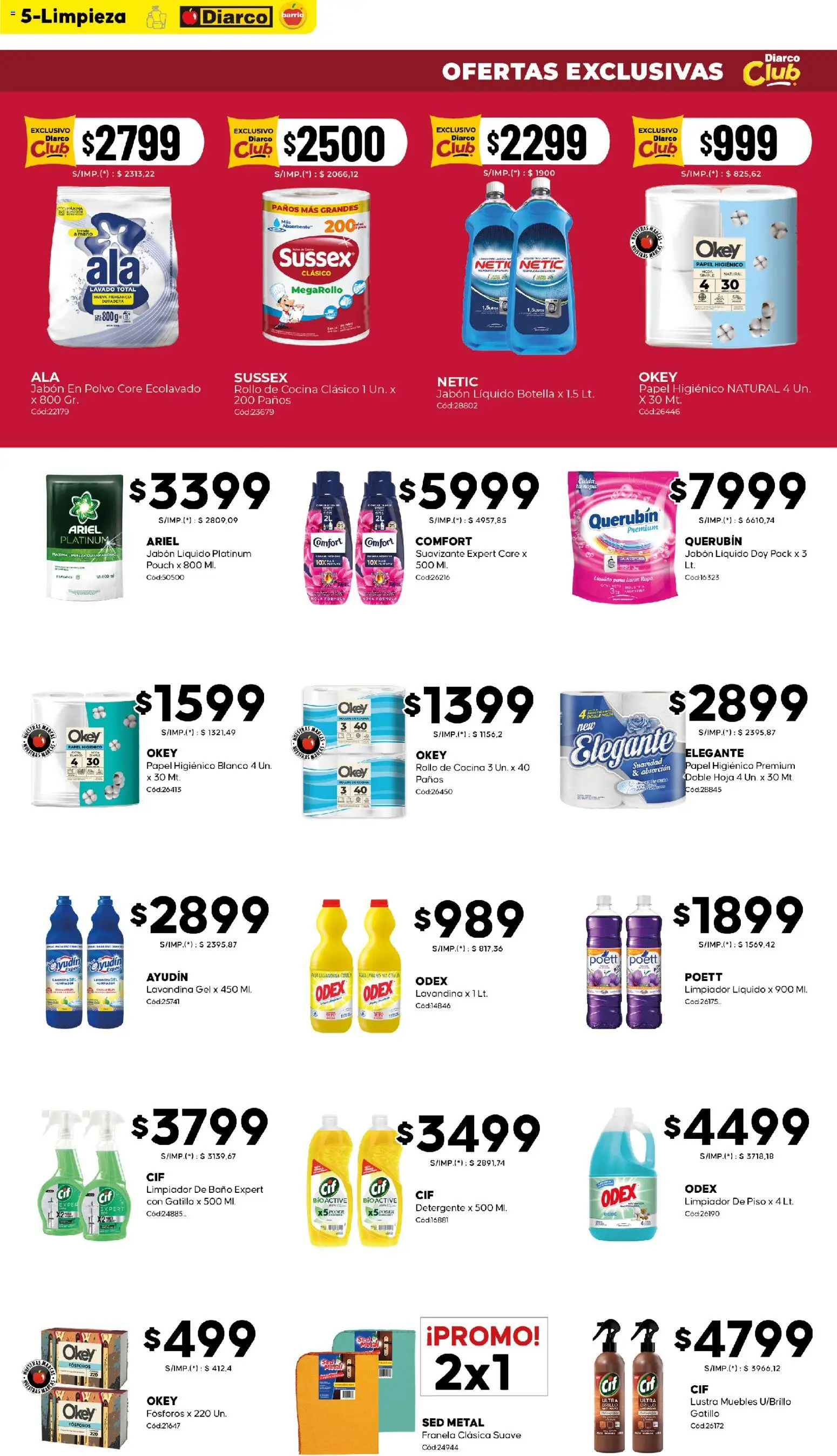 Diarco - Ofertas Diarco Barrio │ válido desde el 06/07/2026 | Página: 5 | Productos: Cocina, Fragancia, Jabón líquido, Quitamanchas