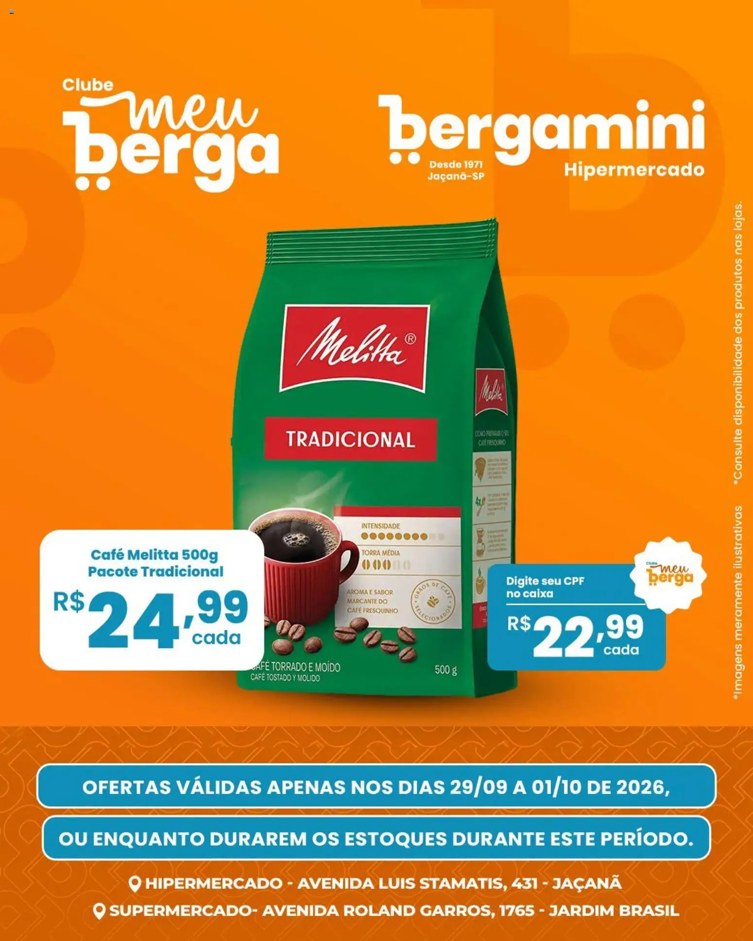 Supermercado Bergamini Folheto - válido de 29/09/2026 | Página: 2 | Produtos: Caixa, Café