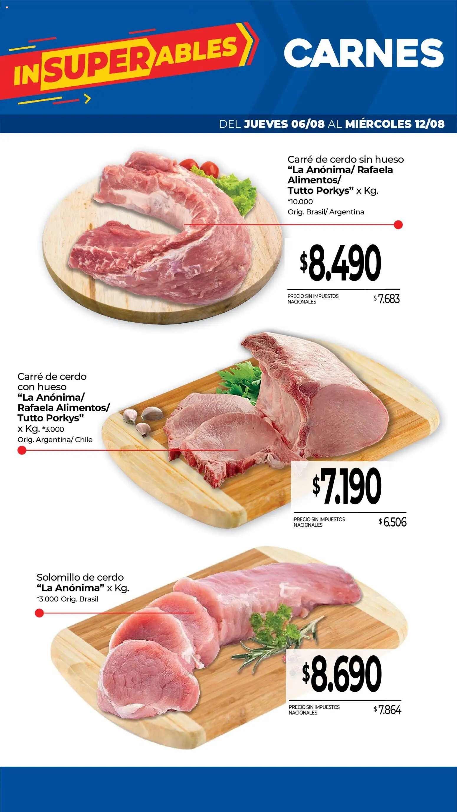 La Anonima catálogo │ válido desde el 06/08/2026 | Página: 4 | Productos: Cerdo