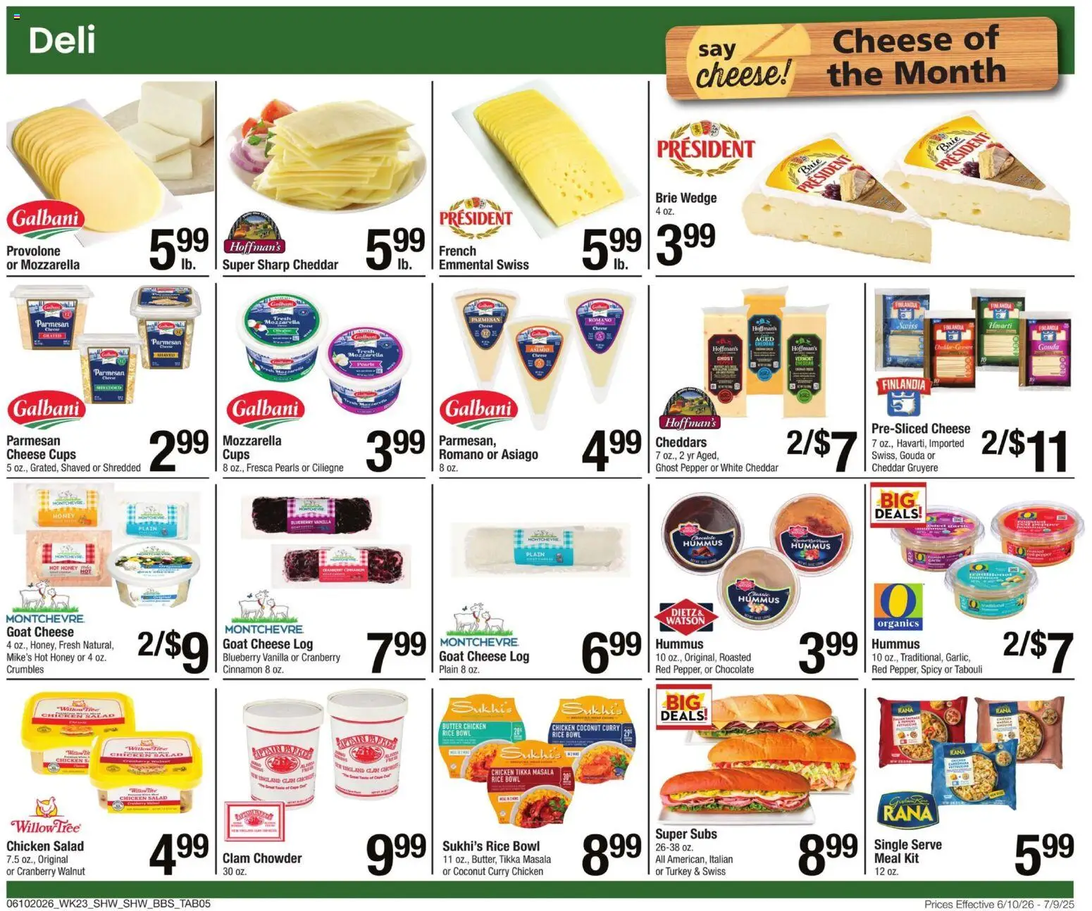 Shaw's Big Book of Savings - valid from 10.06.2026 | Page: 5 | Products: Butter, Cheese, Chocolate, Salad