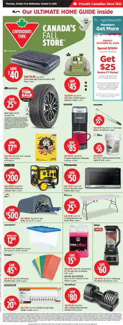 Preview of Canadian Tire weekly flyer from shop Canadian Tire valid from Oct 15, 2026