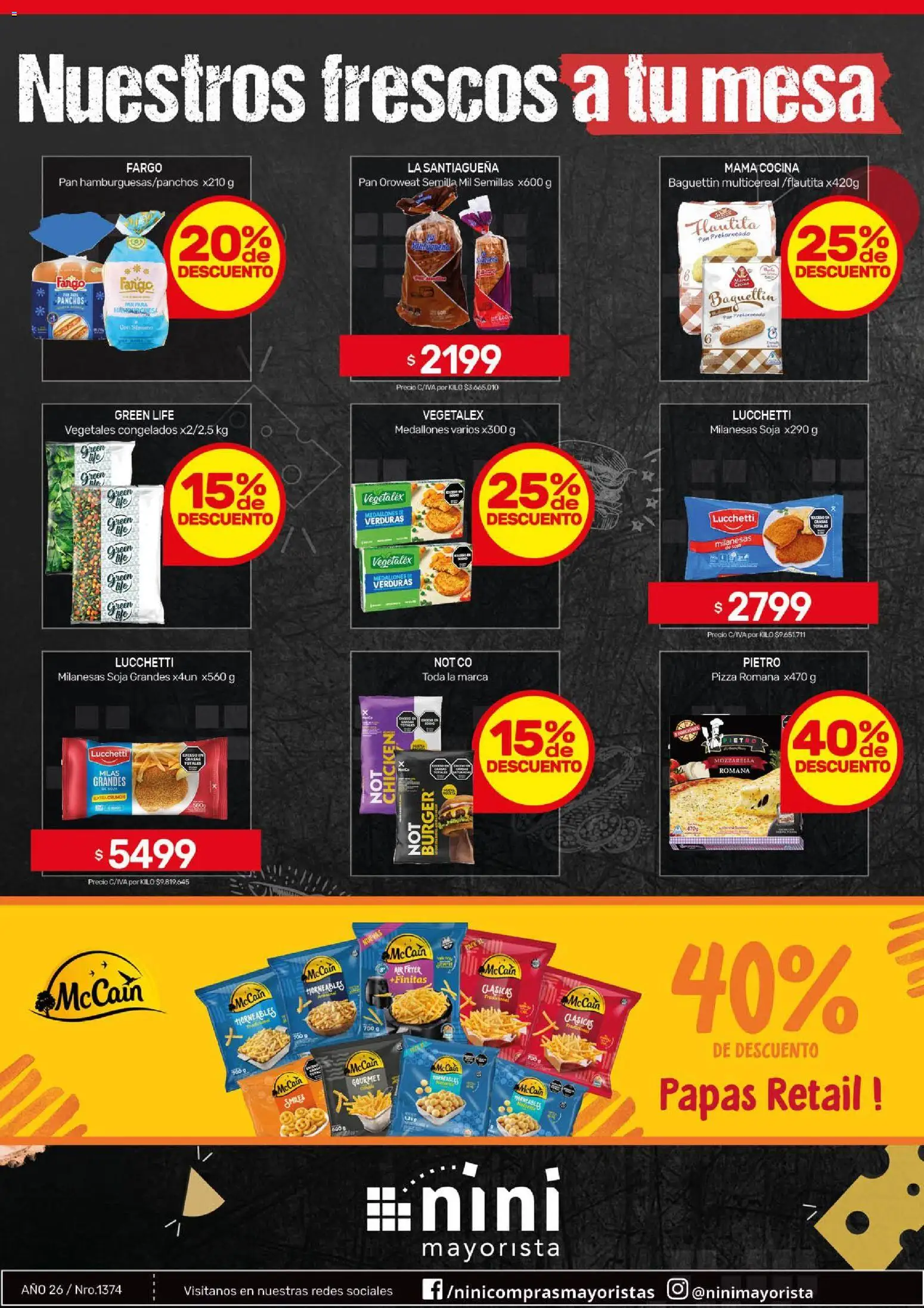 NINI Mayorista Nuestros frescos a tu mesa │ válido desde el 24/08/2026 | Página: 3 | Productos: Cocina, Papas, Verduras, Semillas