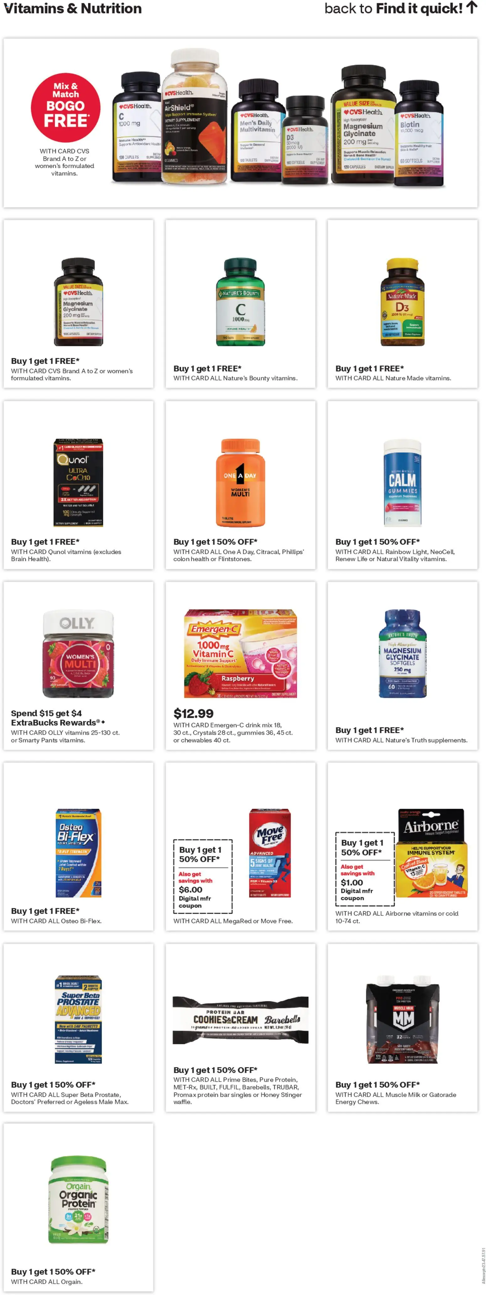 CVS Pharmacy Weekly Ad - OH - valid from 08.03.2026 | Page: 9 | Products: Multivitamin, Magnesium, CoQ10, Water