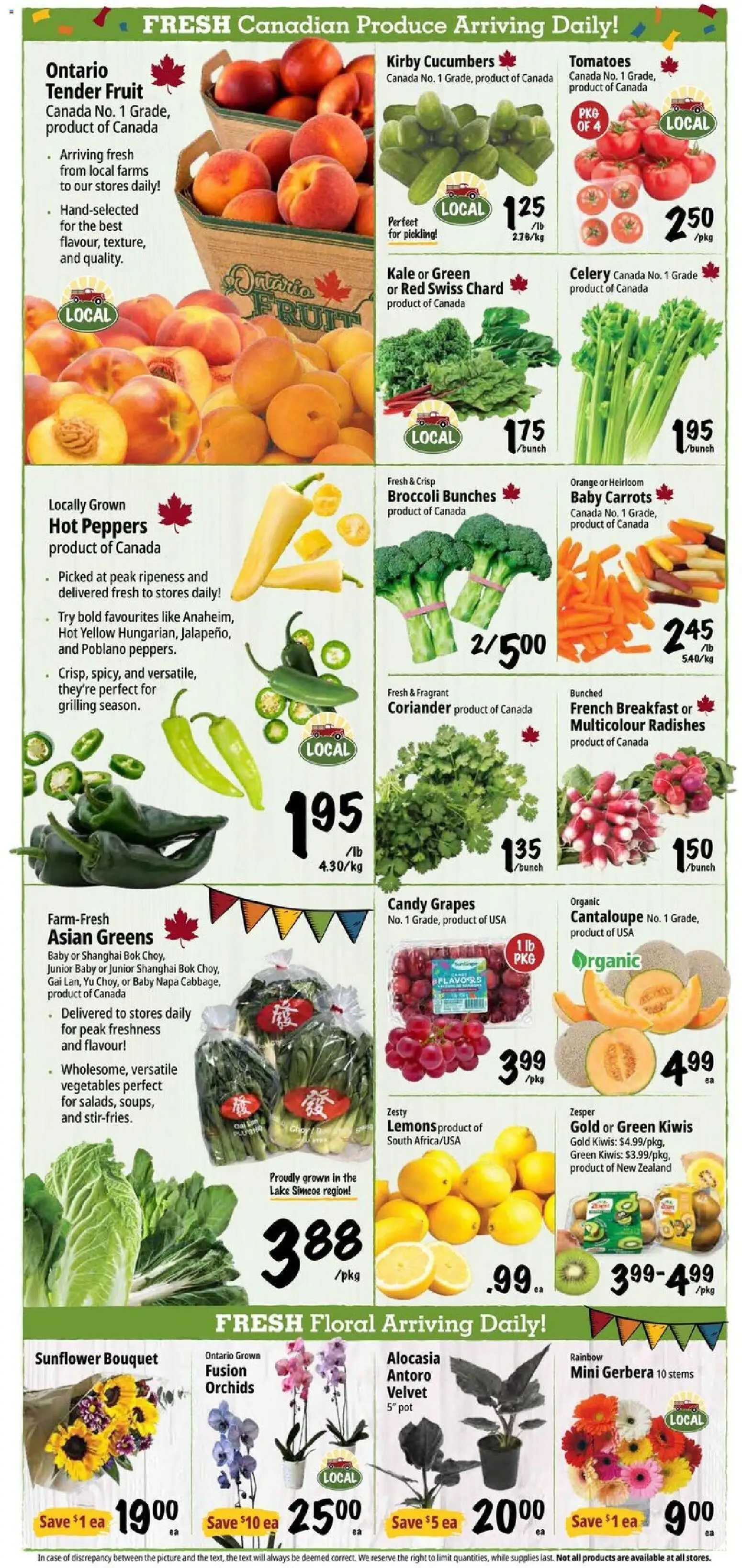 Farm Boy flyer valid from Jul 30, 2026 | Page: 4 | Products: Cucumbers, Case, Tomatoes