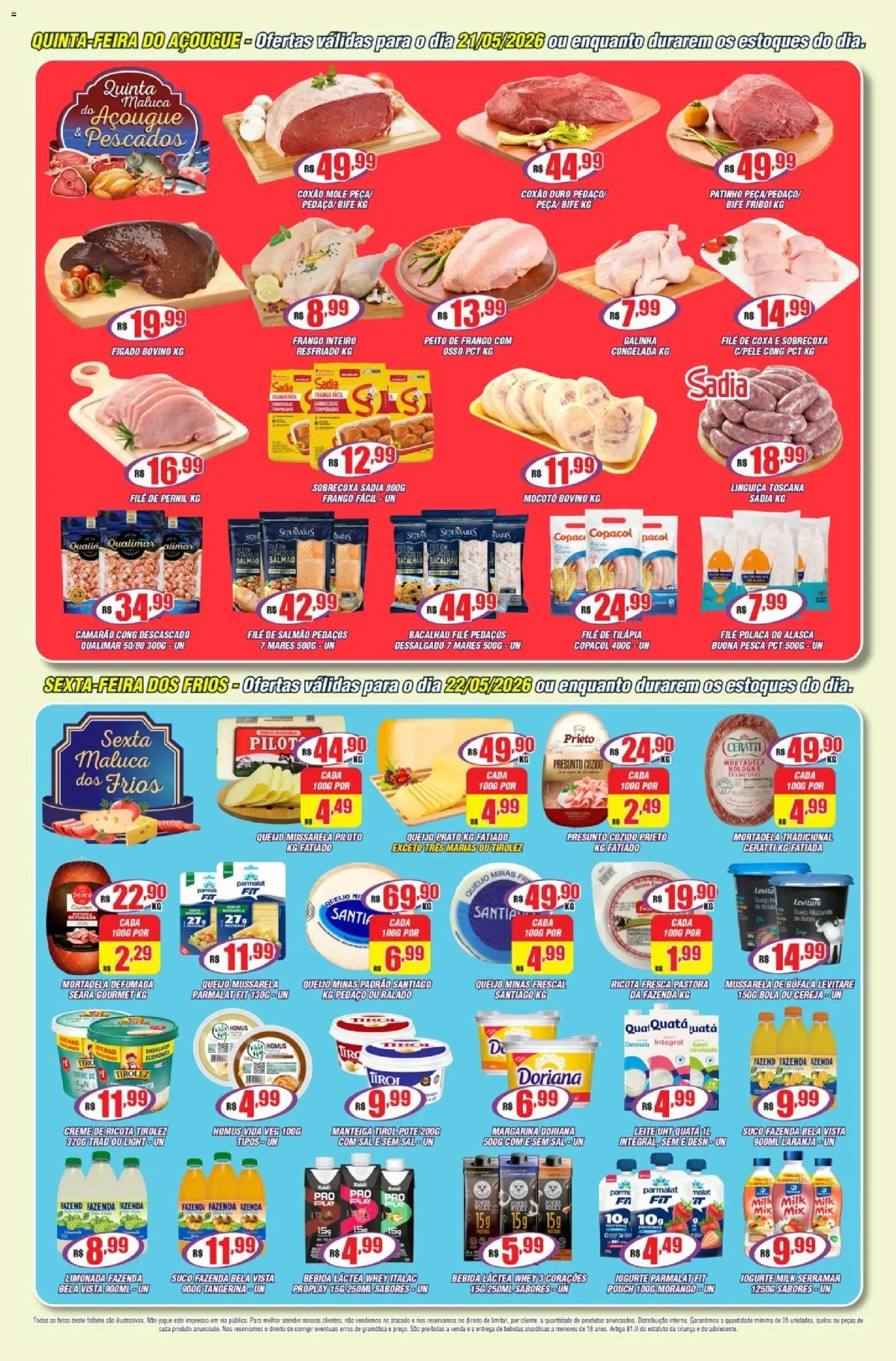 Violeta Supermercados Folheto - válido de 19.05.2026 | Página: 4 | Produtos: Bacalhau, Doriana, Pernil, Leite