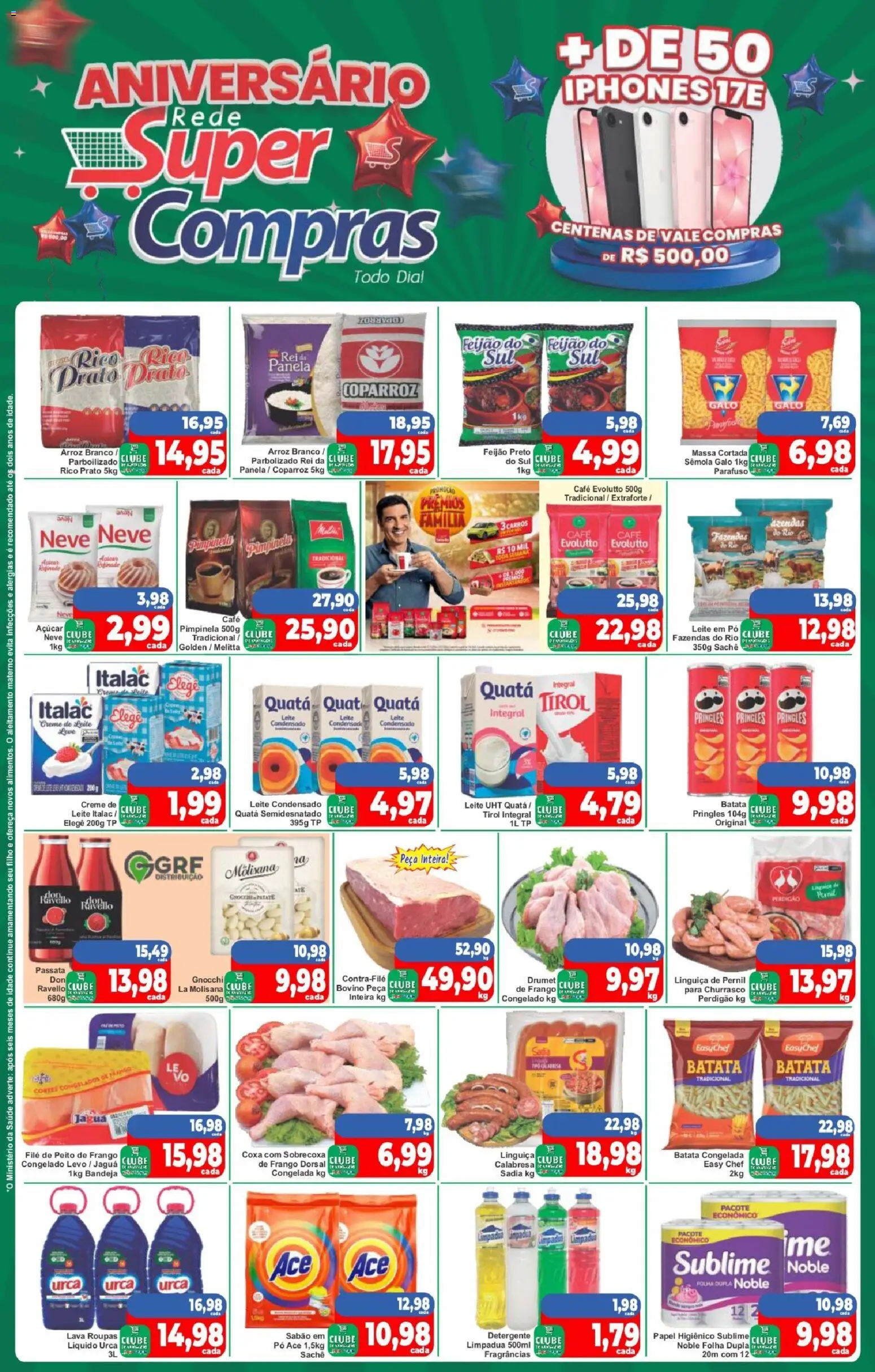 Rede Super Compras Folheto - válido de 04/09/2026 | Página: 1 | Produtos: Pó, Panela, Roupas, Papel higiênico