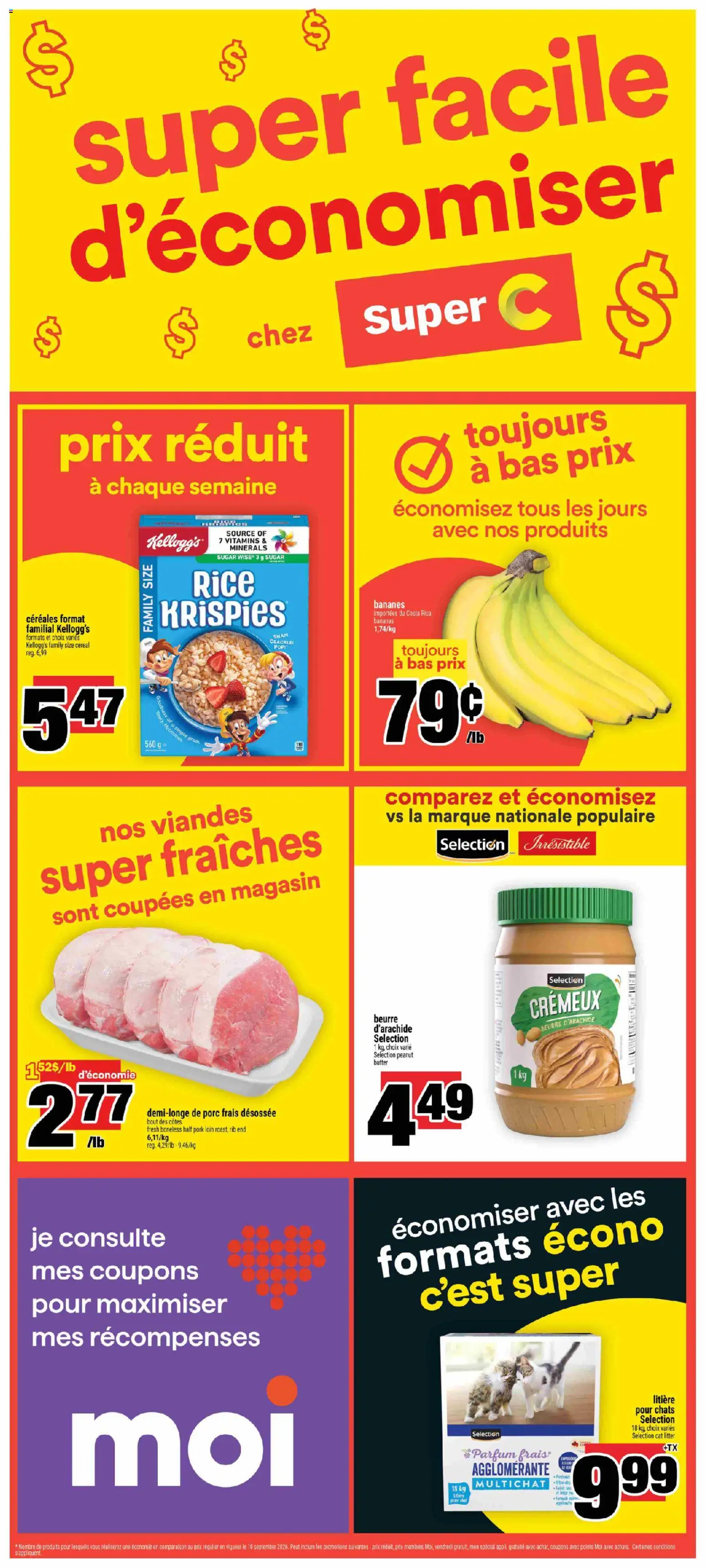 Super C flyer valid from Sep 10, 2026 | Page: 13 | Products: Rice, Peanut butter, Butter, Pork loin
