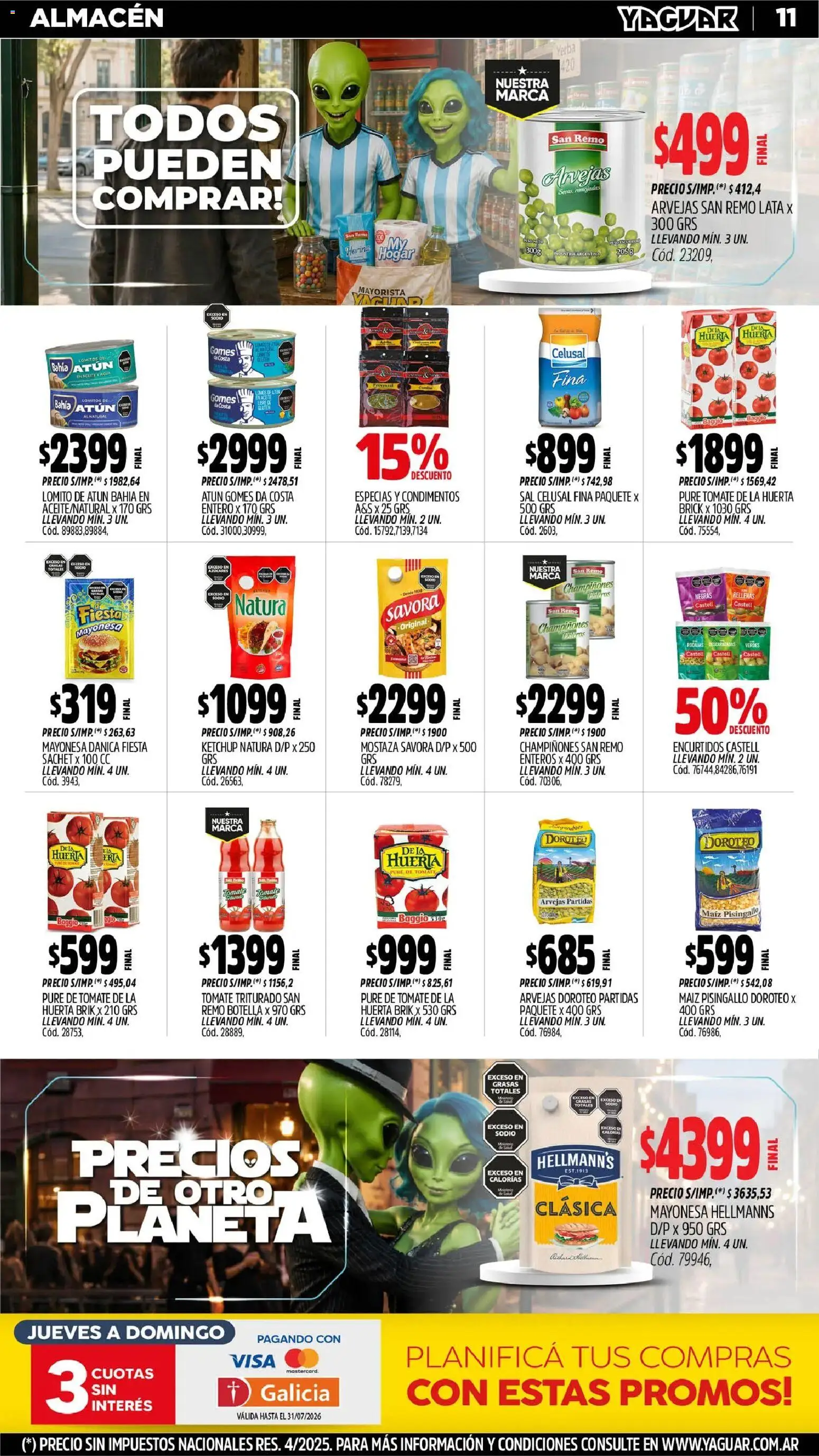 Yaguar - Oferta semanal Parque Chacabuco │ válido desde el 29/06/2026 | Página: 12 | Productos: Botella, Mayonesa, Arvejas, Tomate