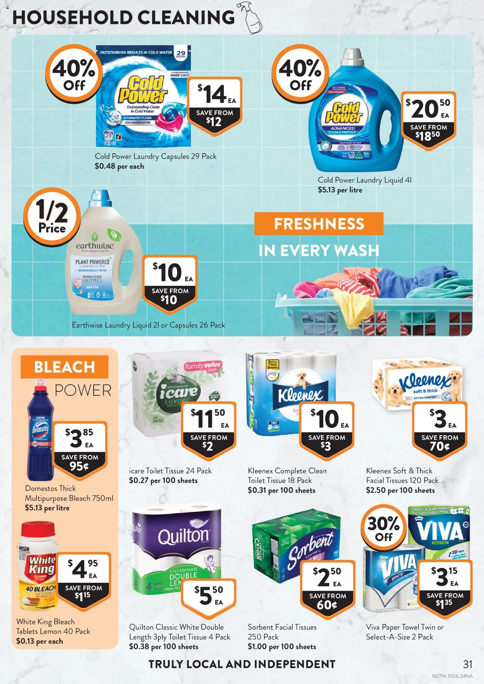 Foodworks catalogue - valid from 03/06/2026 | Page: 31 | Products: Toilet, Laundry, Tablets, Tissues