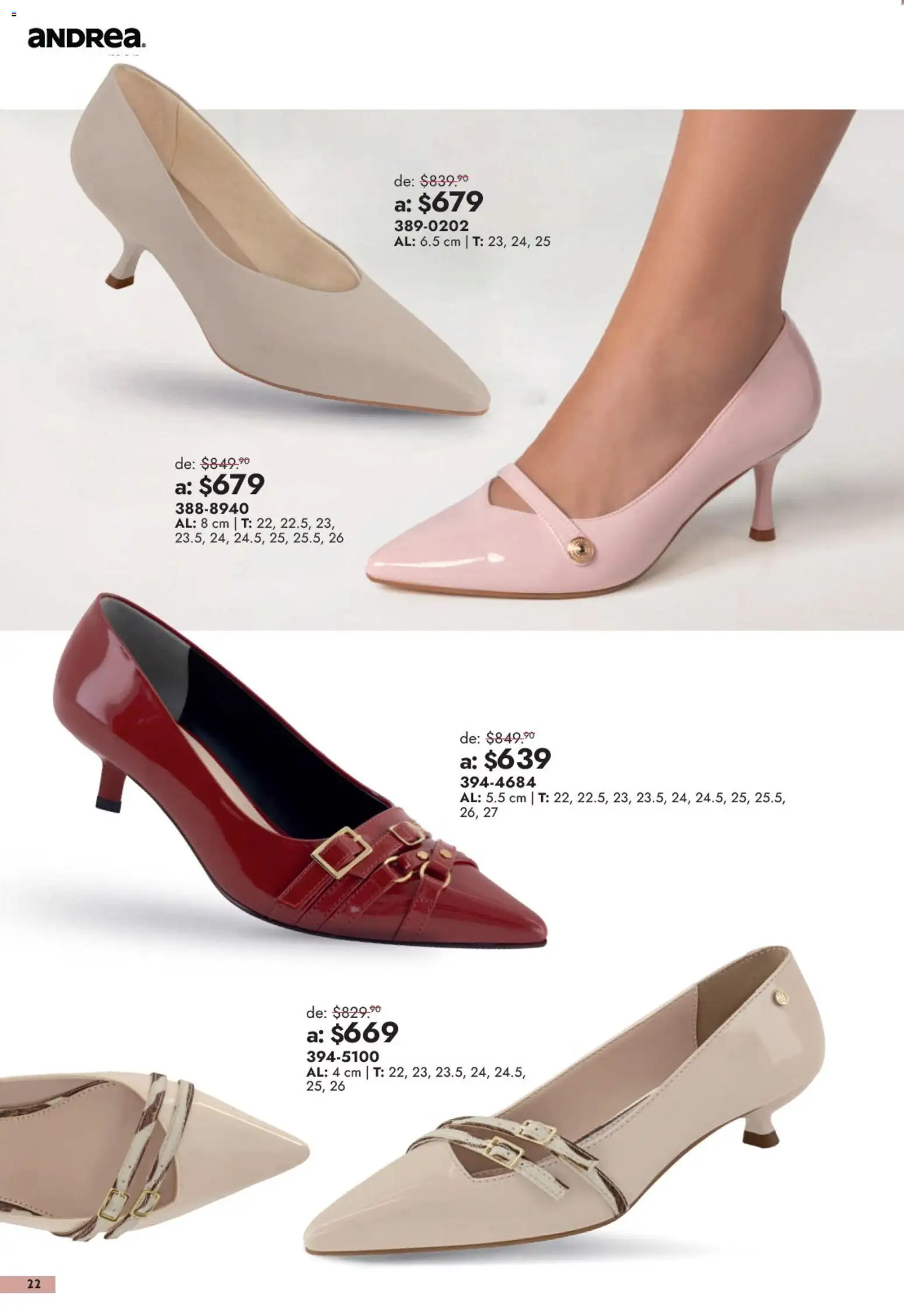 Nuevas ofertas de Andrea válidas en toda la República Mexicana desde el 13/09/2026. ¡Encuentra las mejores ofertas en Andrea catálogo Outlet! | Página: 22
