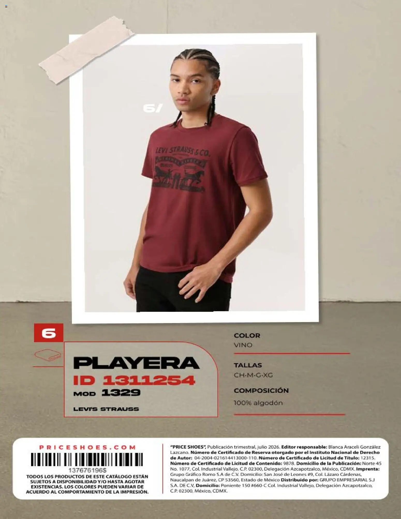 Nuevas ofertas de Price Shoes válidas en toda la República Mexicana desde el 15/10/2026. ¡Encuentra las mejores ofertas en Price Shoes catálogo Jeans Levis! | Página: 8