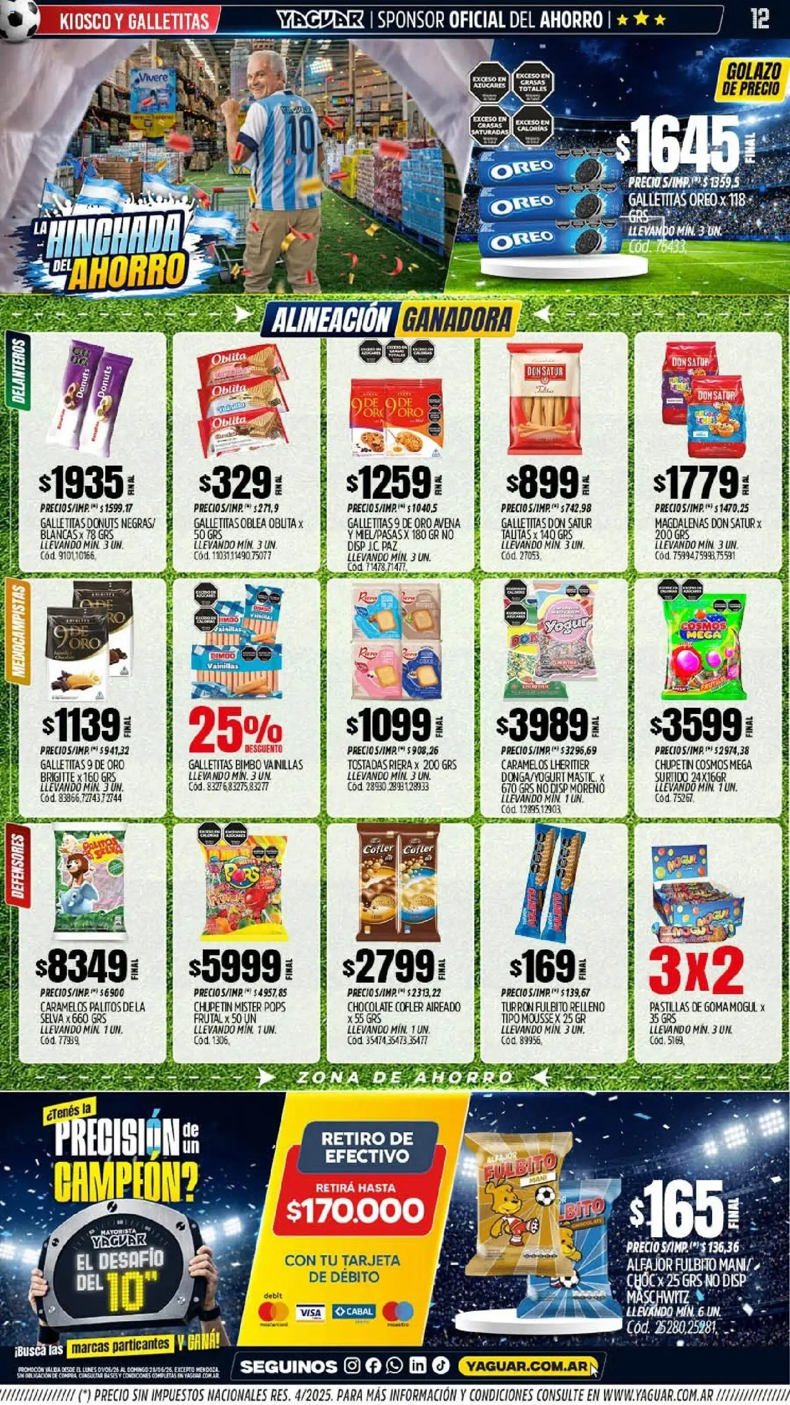 Yaguar - Oferta Semanal Neuquen │ válido desde el 01.06.2026 | Página: 12 | Productos: Avena, Mousse, Chocolate, Alfajor