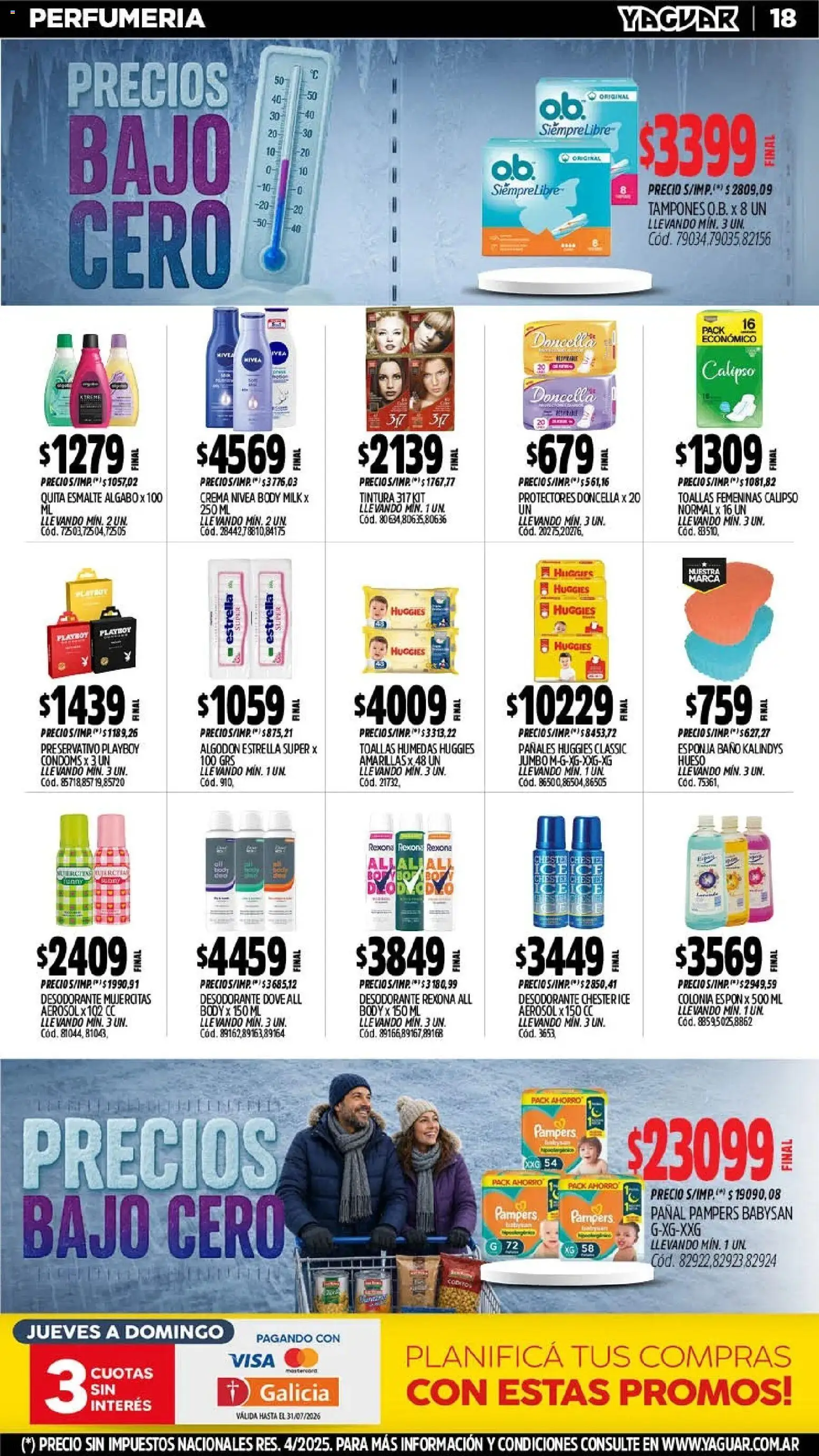 Yaguar - Oferta Semanal Jujuy │ válido desde el 27/07/2026 | Página: 21 | Productos: Algodón, Toallas, Baño, Desodorante