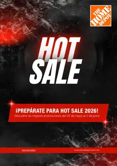 Vista previa de Home Depot Hot Sale aviso, nuevo folleto de la tienda, válido en México a partir del 05.05.2026