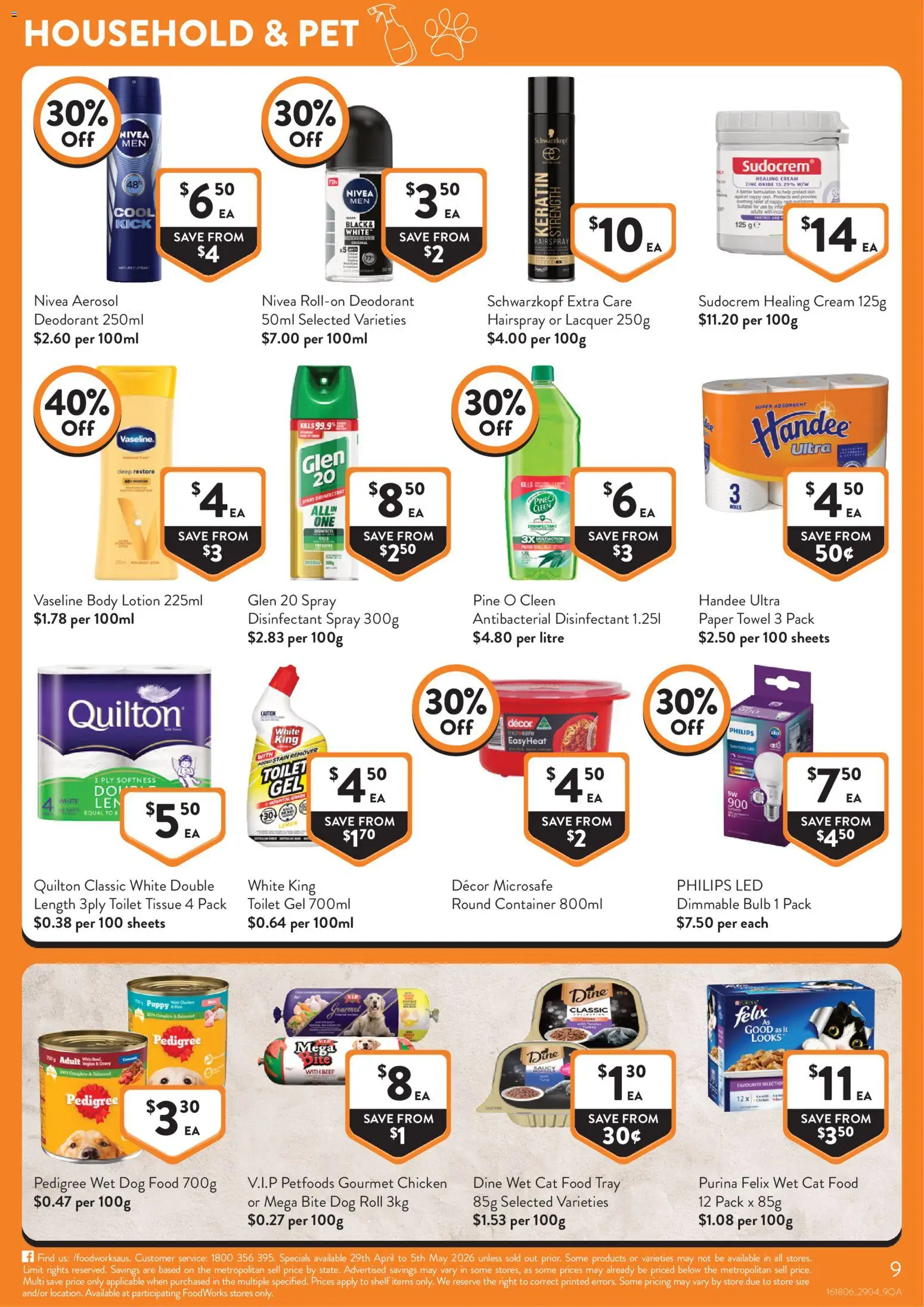 Foodworks catalogue - valid from 29.04.2026 | Page: 9 | Products: Chicken, Cream, Lemon, Vaseline