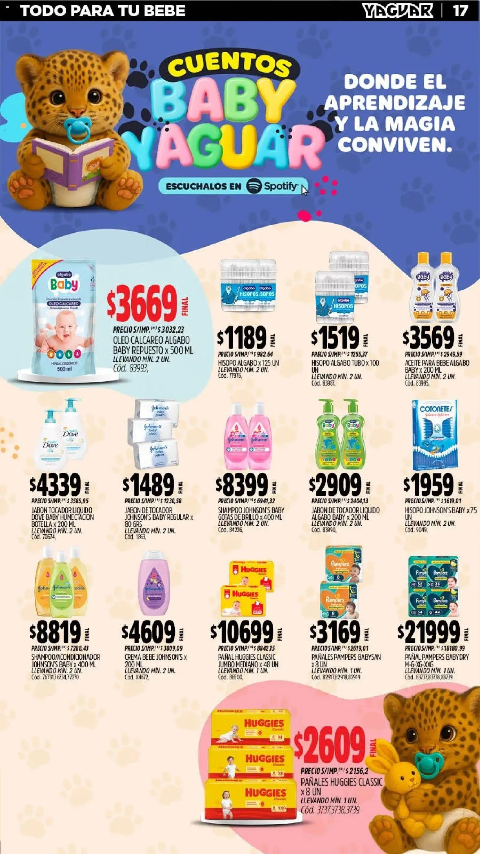 Yaguar - Oferta Semanal Jujuy │ válido desde el 25.05.2026 | Página: 17 | Productos: Aceite, Shampoo, Pañales, Crema
