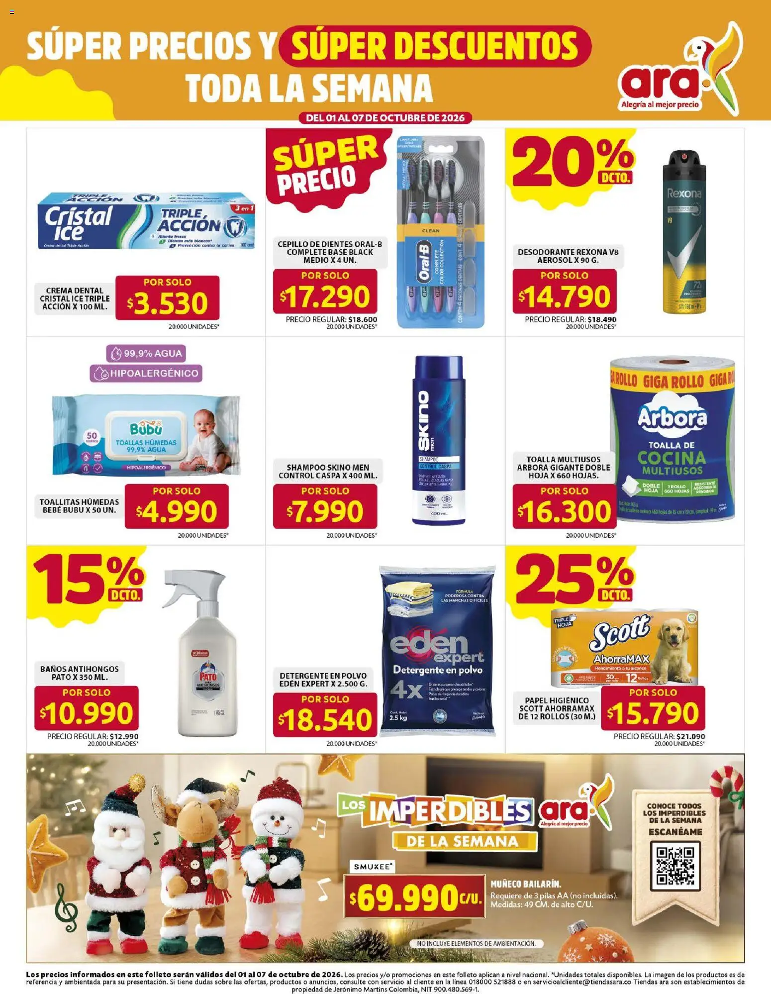Ara revista - valida desde el 01/10/2026 | Página: 16 | Productos: Té, Shampoo, Toalla, Polvo