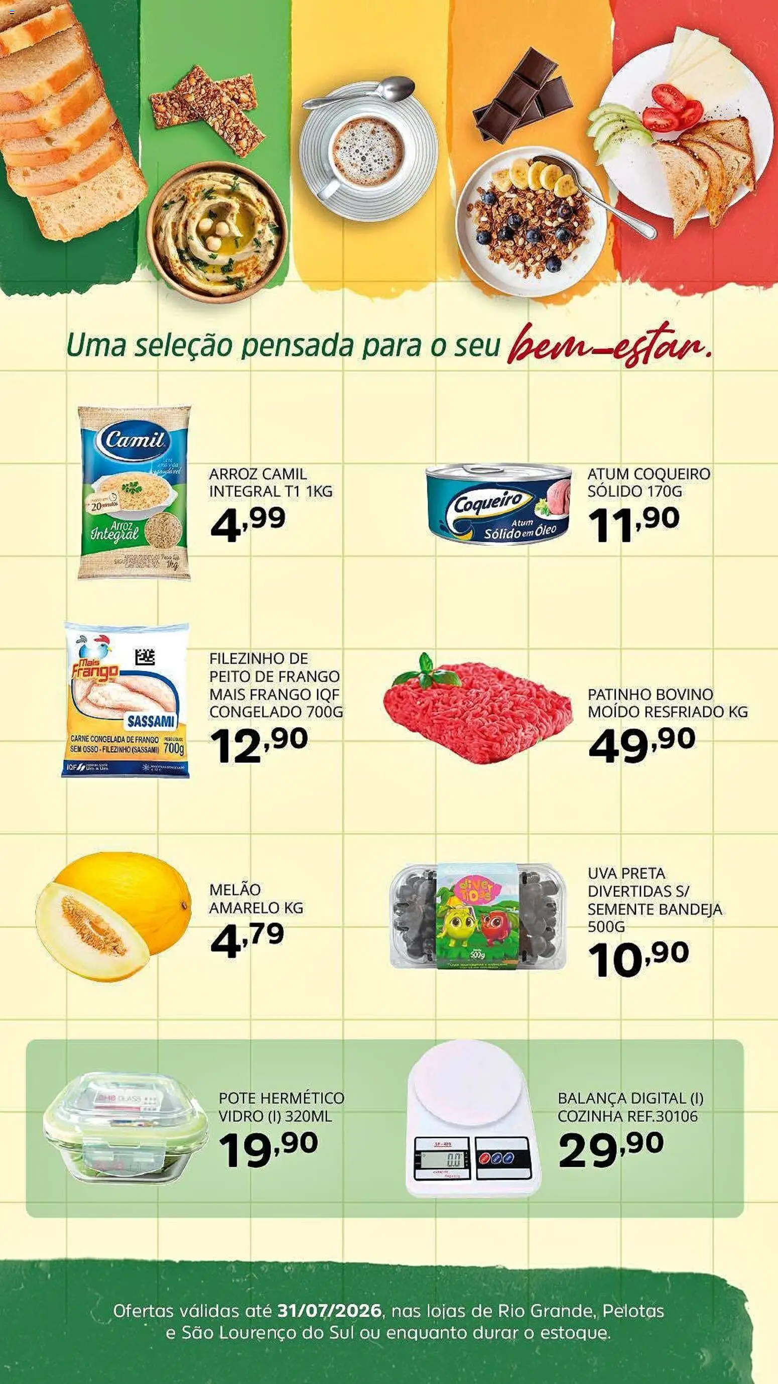Supermercado Guanabara Folheto - válido de 28/07/2026 | Página: 1 | Produtos: Óleo, Bandeja, Atum, Peito de frango