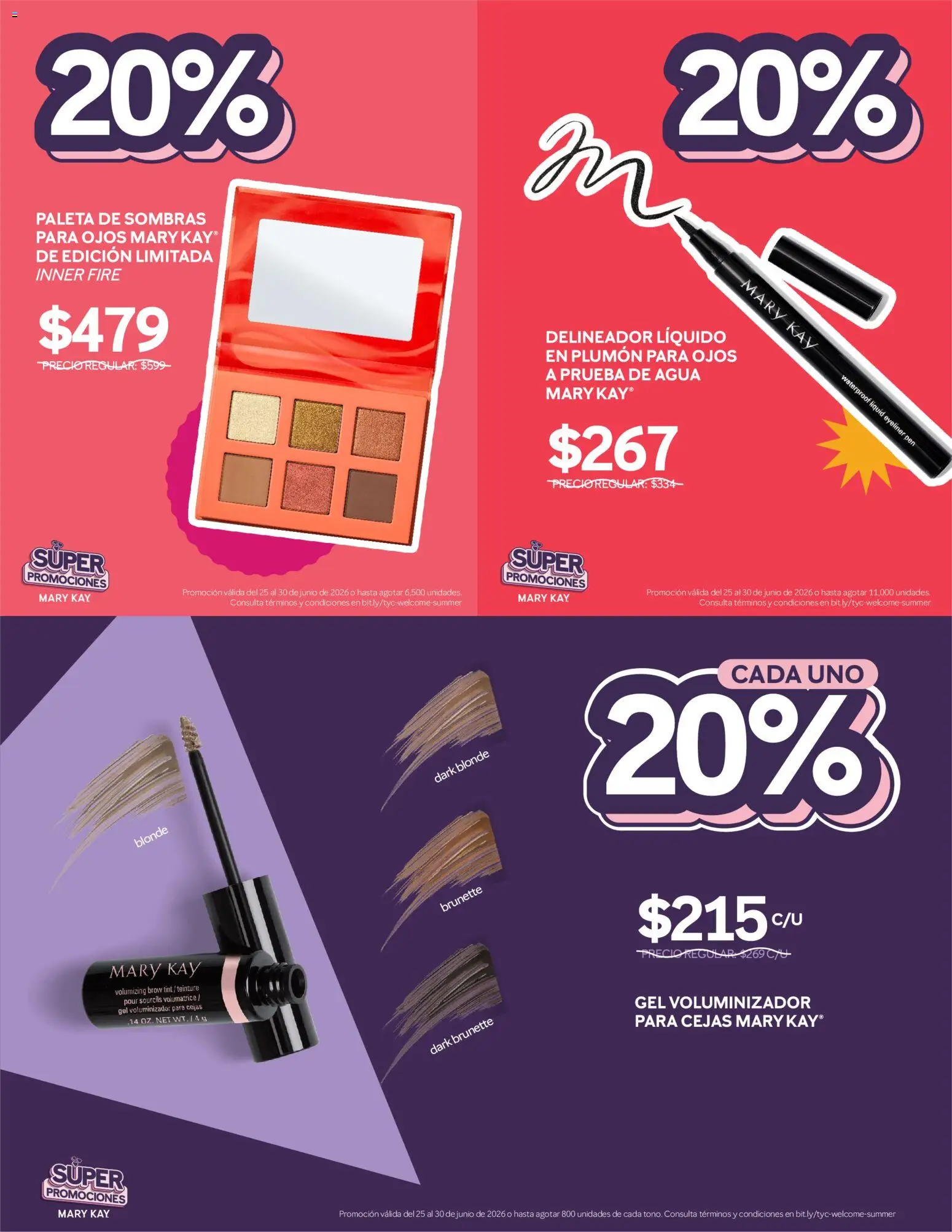 Nuevas ofertas de Mary Kay válidas en toda la República Mexicana desde el 25/06/2026. ¡Encuentra las mejores ofertas en Mary Kay catálogo Super promociones! | Página: 4 | Productos: Paleta, Agua, Delineador