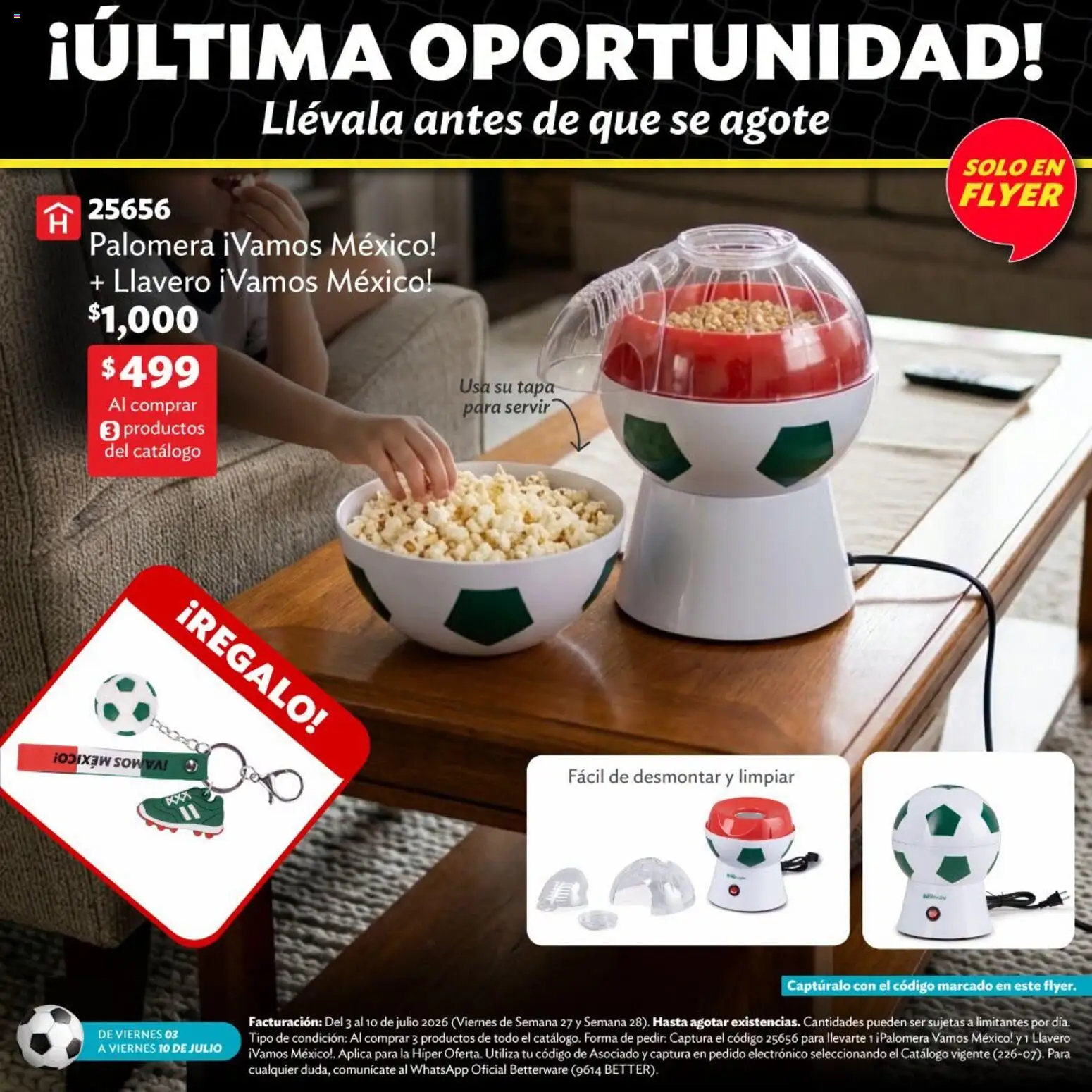 Nuevas ofertas de Betterware válidas en toda la República Mexicana desde el 03/07/2026. ¡Encuentra las mejores ofertas en Betterware catálogo Llévate tus favoritos! | Página: 2 | Productos: Llavero