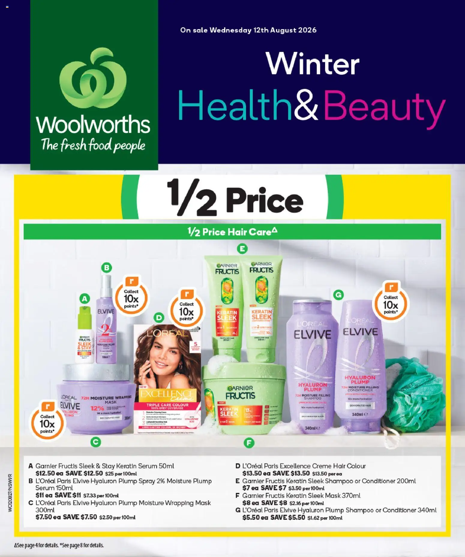 Woolworths catalogue - valid from 12/08/2026 | Page: 1 | Products: Food, Shampoo, Conditioner, Mask
