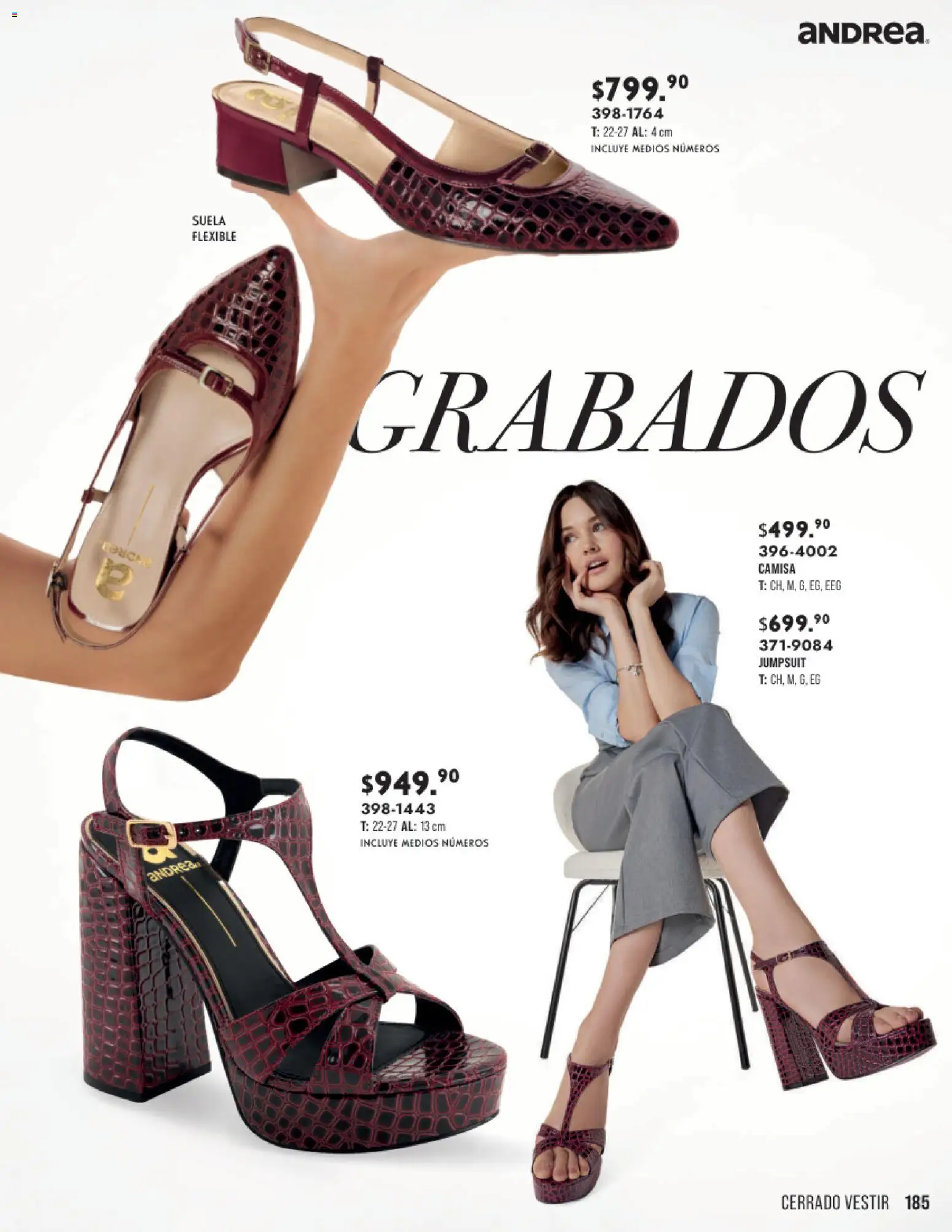 Nuevas ofertas de Andrea válidas en toda la República Mexicana desde el 23/08/2026. ¡Encuentra las mejores ofertas en Andrea catálogo Otoño Invierno! | Página: 185