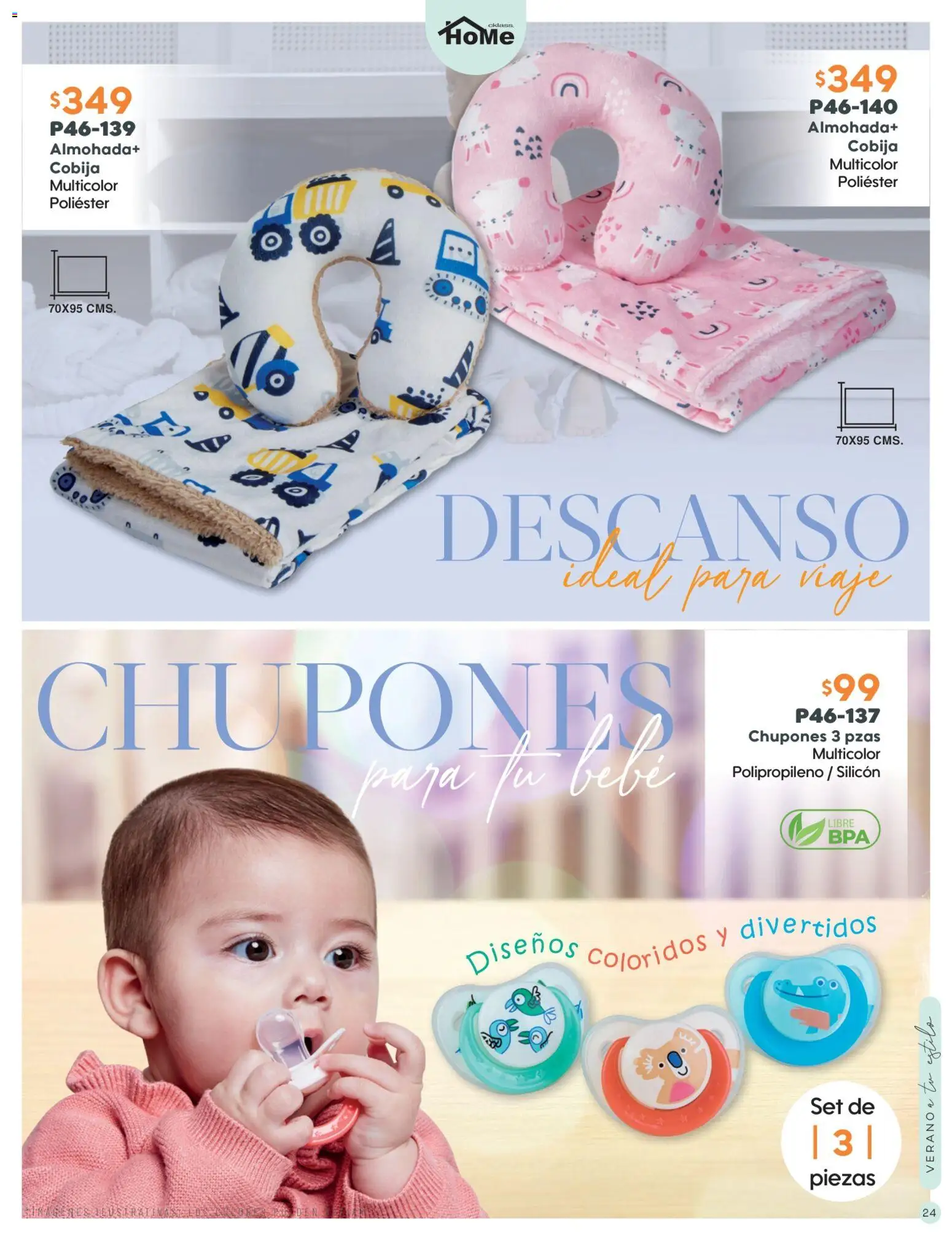 Nuevas ofertas de Cklass válidas en toda la República Mexicana desde el 02/07/2026. ¡Encuentra las mejores ofertas en Cklass catálogo Verano WE & Home! | Página: 25 | Productos: Almohada, Cobija